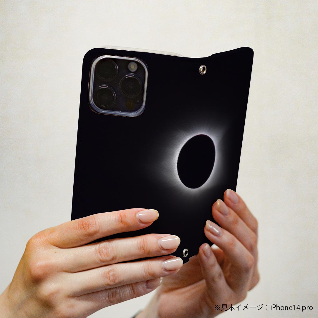 Galaxy S20 5G SCG01 ギャラクシー 専用 ケース カバー 手帳型 マグネット式 ピタッと閉まる レザーケース sc02k カード収納 ポケット igcase 023814 皆既月食　天体