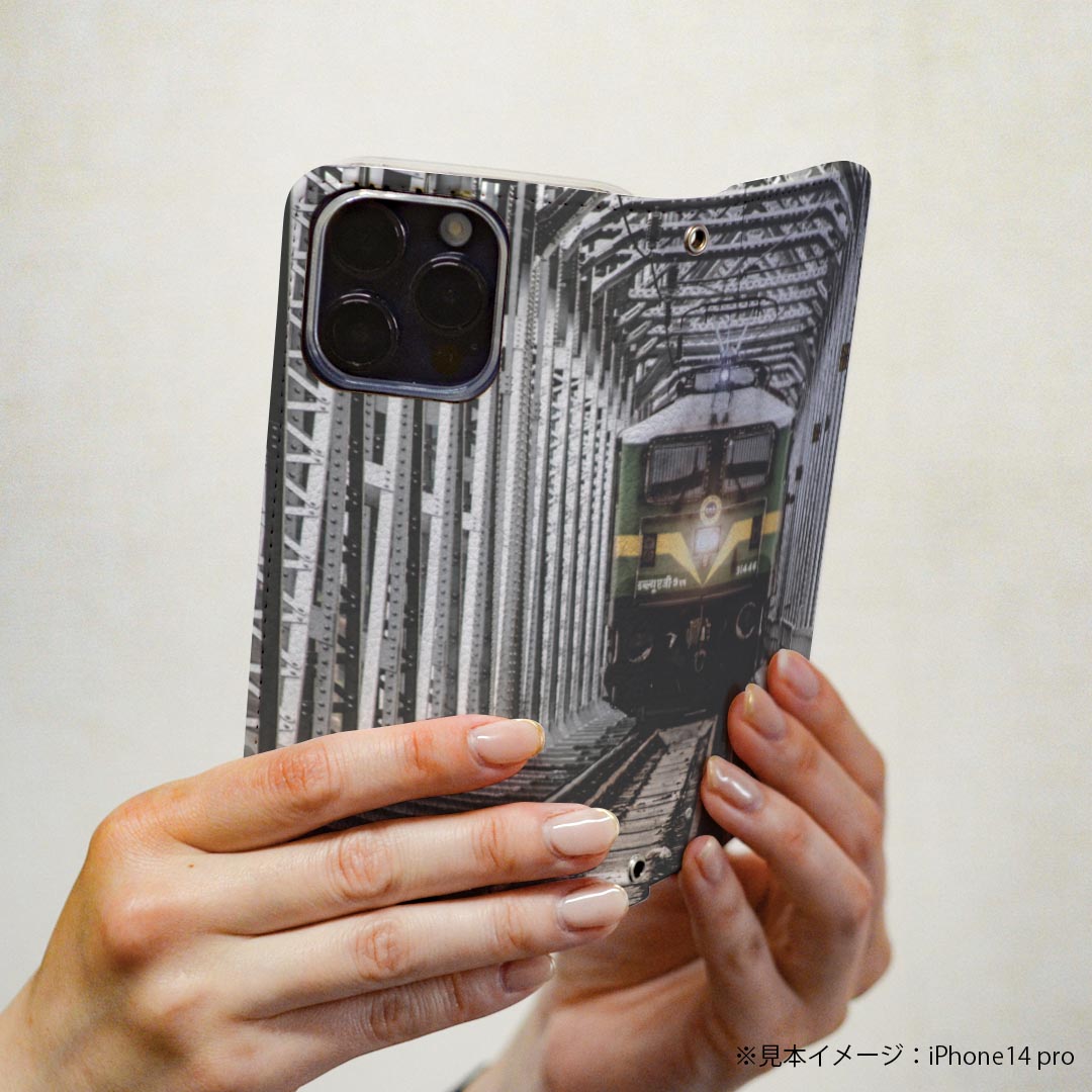 Xperia Ace III SO-53C SOG08 共通対応 専用 ケース カバー 手帳型 マグネット式 ピタッと閉まる レザーケース so53c カード収納 ポケット igcase 023900 鉄道　電車