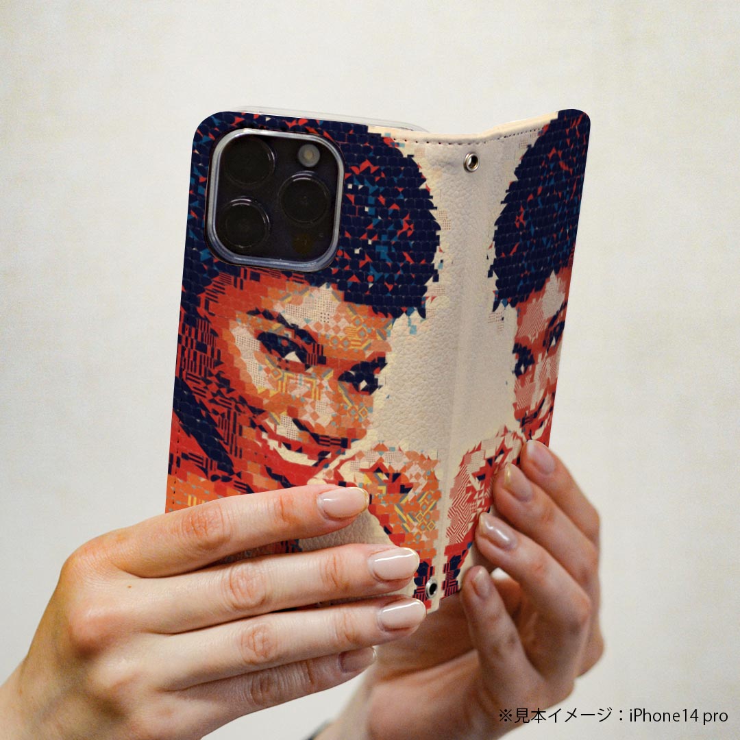 AQUOS wish2 / wish 用 手帳型 ケース カバー SH-51C / SHG06 / A104SH / SH-M20 共通対応 ケース カバー 手帳型 マグネット式 ピタッと閉まる レザーケース カード収納 ポケット 023984 女性　人物　模様