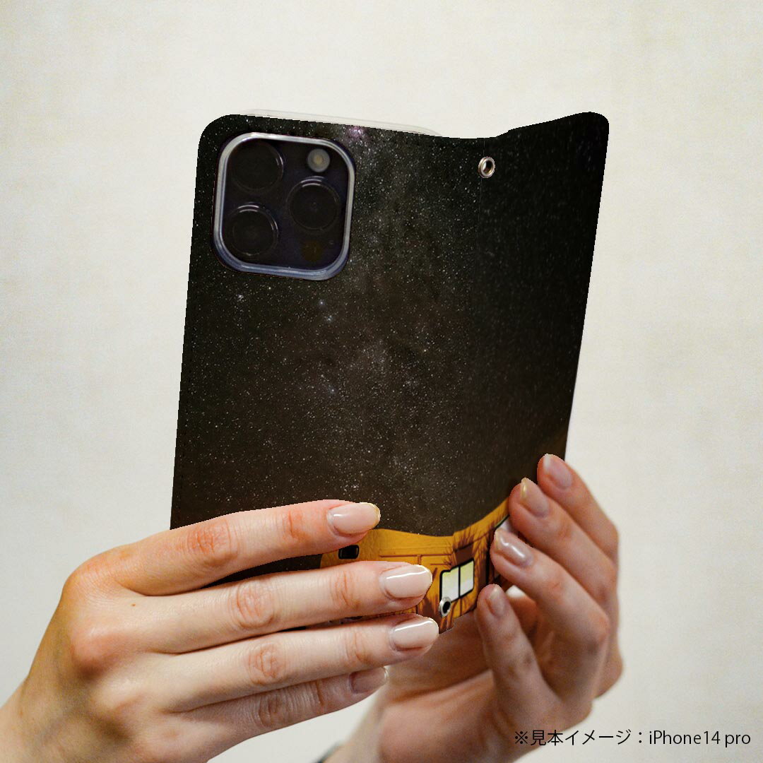 Galaxy S20 5G SCG01 ギャラクシー 専用 ケース カバー 手帳型 マグネット式 ピタッと閉まる レザーケース sc02k カード収納 ポケット igcase 025588 キャンプ　星空　写真　風景