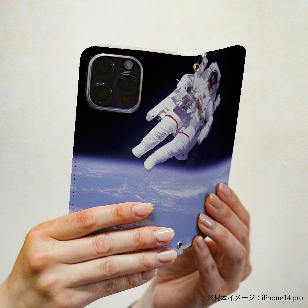 Google Pixel 9 / Pixel 9 pro 共通対応 ケース カバー 手帳型 マグネット式 ピタッと閉まる レザーケース pixel9 pixel9pro カード収納 ポケット igcase 025833 宇宙飛行士　惑星　地球