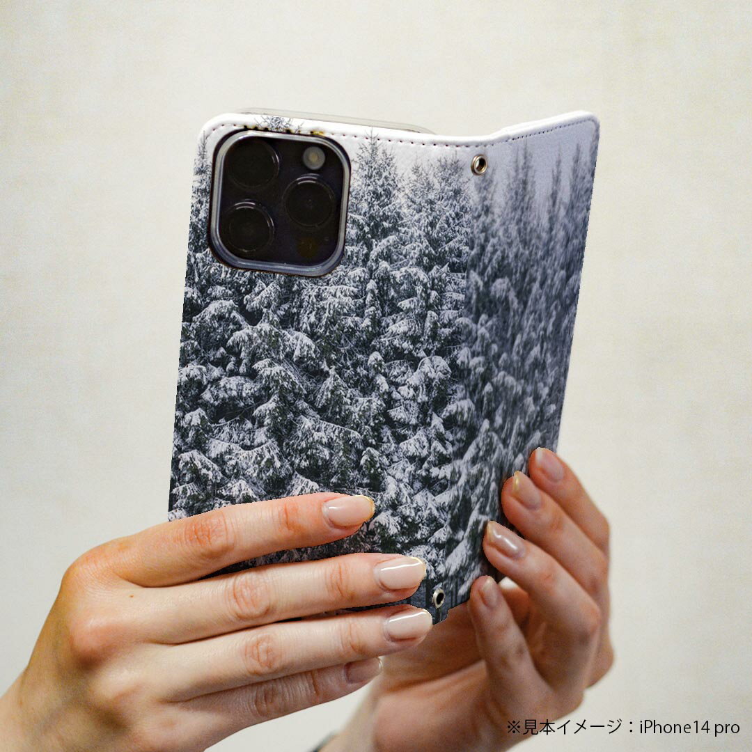 Xperia XZ SO-01J エクスペリア XZ so01j 専用 ケース カバー 手帳型 マグネット式 ピタッと閉まる レザーケース カード収納 ポケット igcase 025860 雪　冬　木