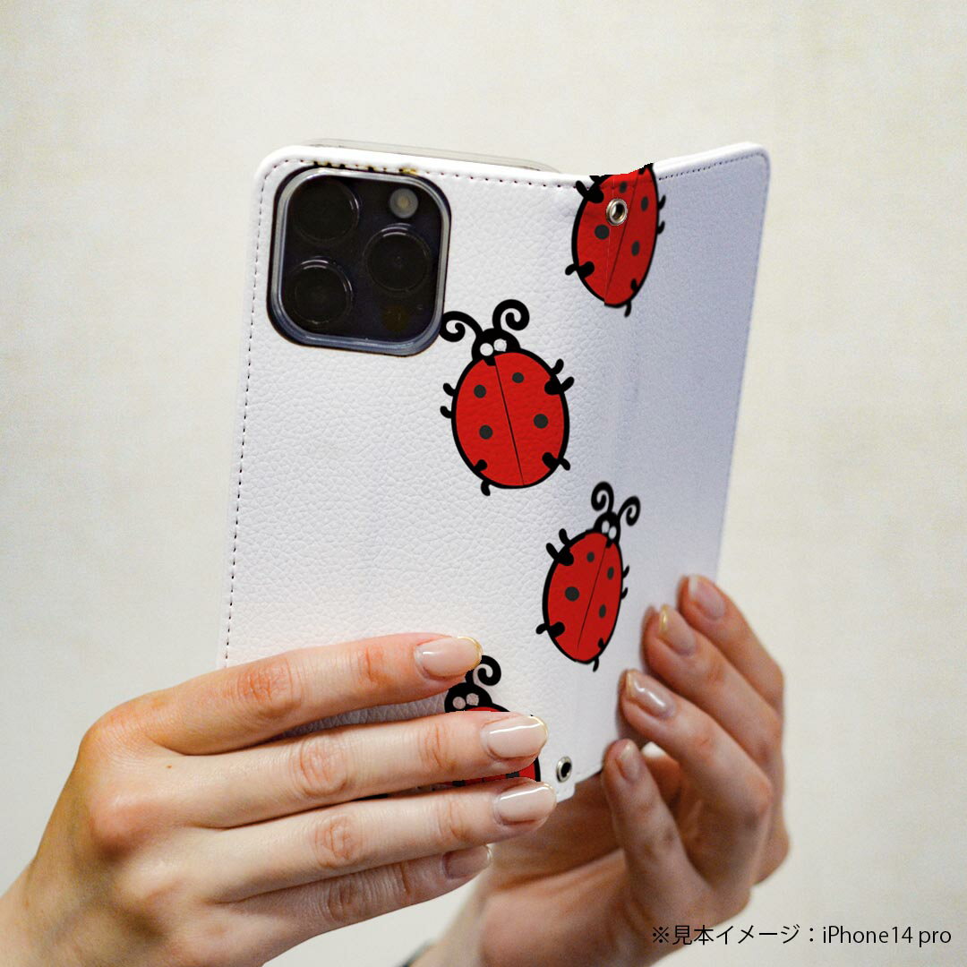 iPhone 6 plus/ iPhone 6s plus / iPhone 7 plus / iPhone 8 plus 専用 ケース カバー 手帳型 マグネット式 ピタッと閉まる レザーケース カード収納 ポケット igcase 026213 てんとう虫