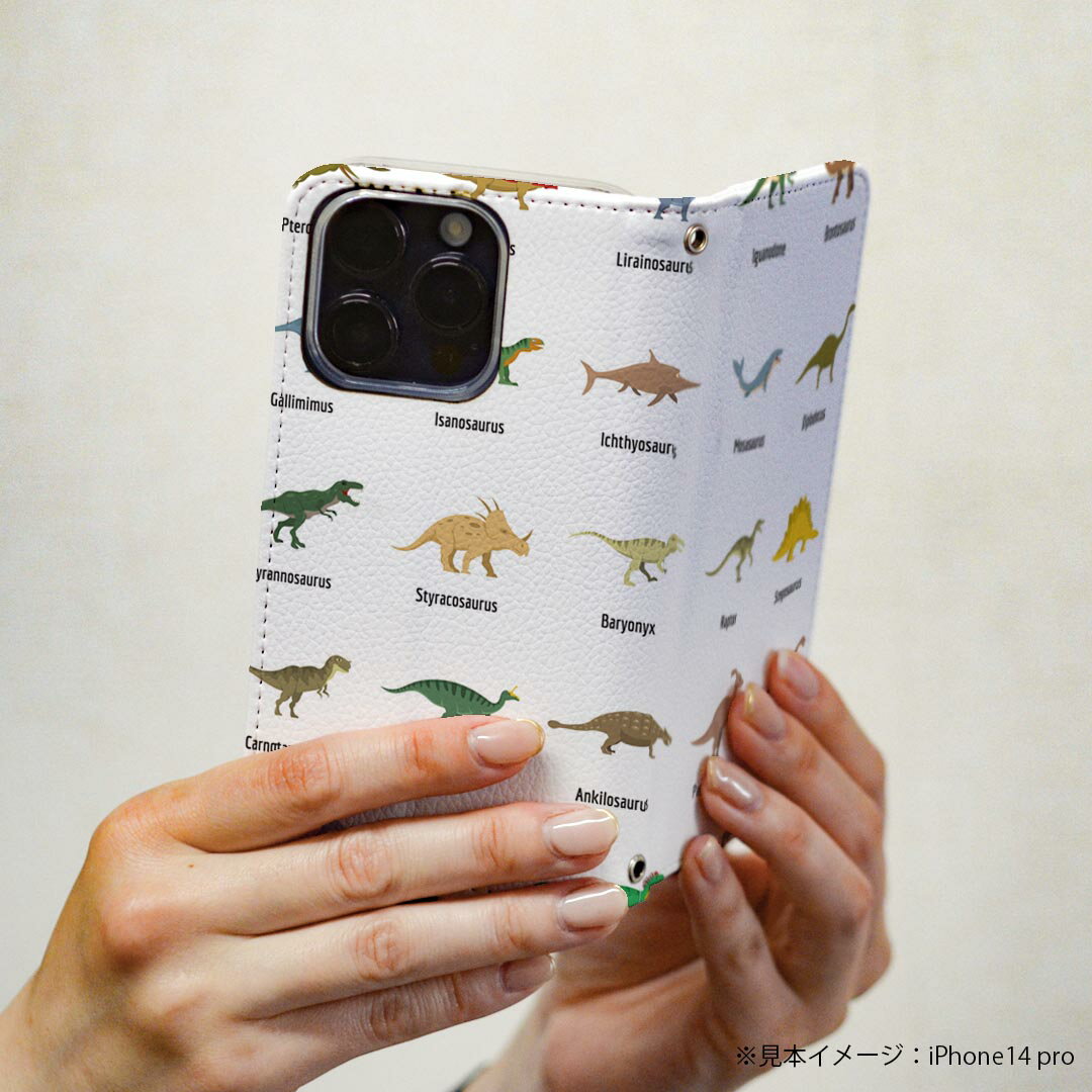Google Pixel 9 Pro XL 専用 ケース カバー 手帳型 マグネット式 ピタッと閉まる レザーケース pixel9proxl カード収納 ポケット igcase 032368 dinosaurs