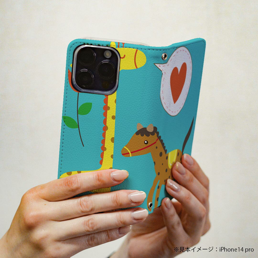 nubia S 5G A403ZT ケース カバー 手帳型 マグネット式 ピタッと閉まる レザーケース a403zt ワイモバイル カード収納 ポケット igcase 033411 きりん　馬