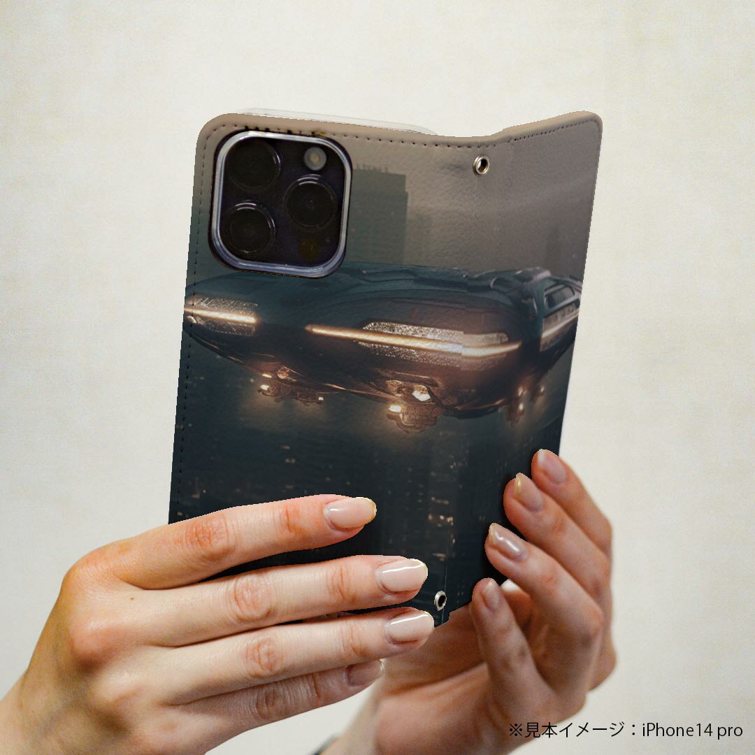 Arrows We F-51B FCG01 用 スマホカバー f51b ケース カバー 手帳型 マグネット式 ピタッと閉まる レザーケース カード収納 ポケット 033846 宇宙船