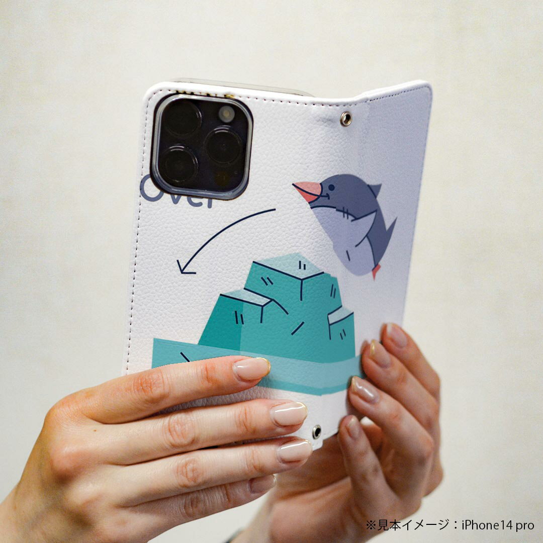 Xperia 10 VII 用 スマホカバー SO-52F / SOG16 / XQ-FE44 共通対応 ケース カバー 手帳型 マグネット式 ピタッと閉まる レザーケース カード収納 ポケット 035620 アニマル 動物 ペンギン 鳥