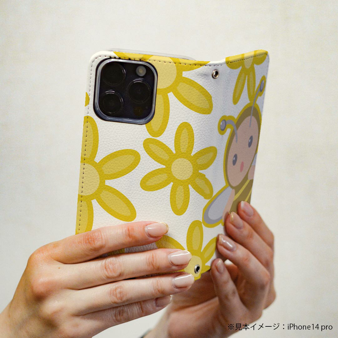 iPhone16pro 6.3インチ 専用 各キャリア iPhone 16 pro 共通対応 ケース カバー 手帳型 マグネット式 ピタッと閉まる レザーケース iphone16pro カード収納 ポケット igcase 004157 花　キャラクター　イラスト