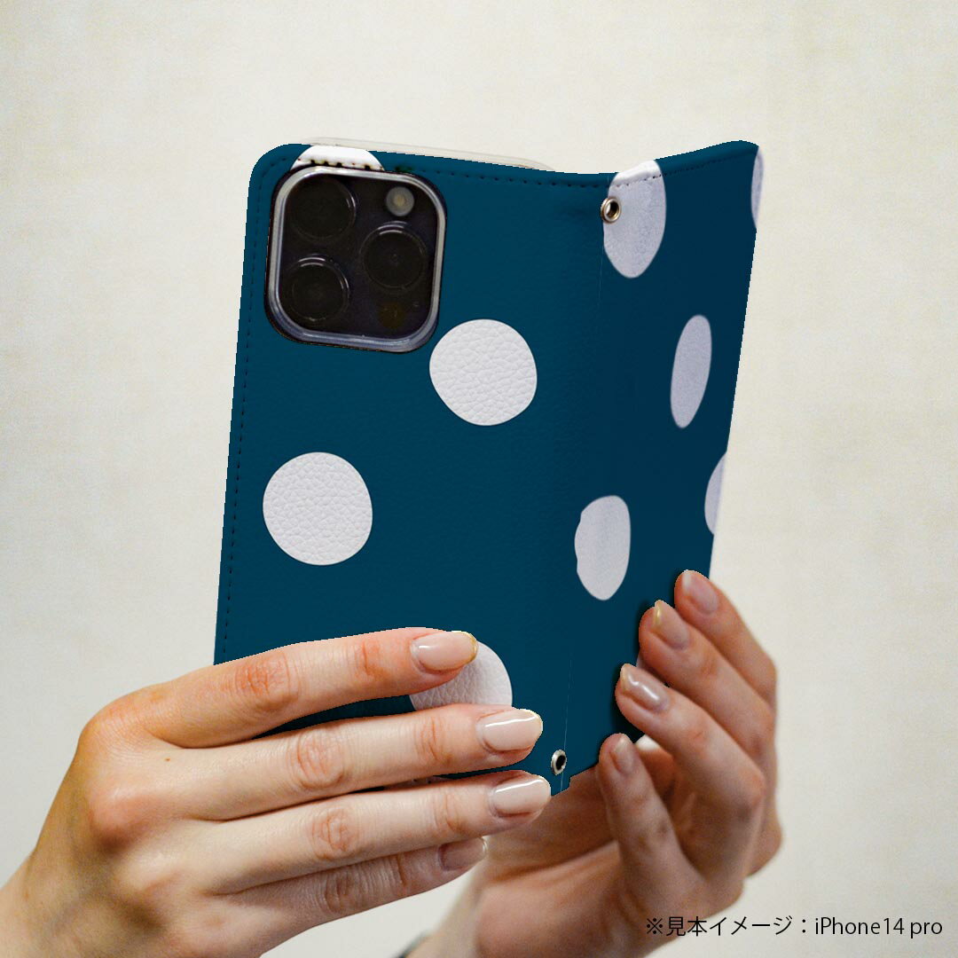 AQUOS zero5G basic SHG02 アクオス 専用 ケース カバー 手帳型 shg02 マグネット式 ピタッと閉まる レザーケース カード収納 ポケット igcase 004380 水玉　ドット　模様