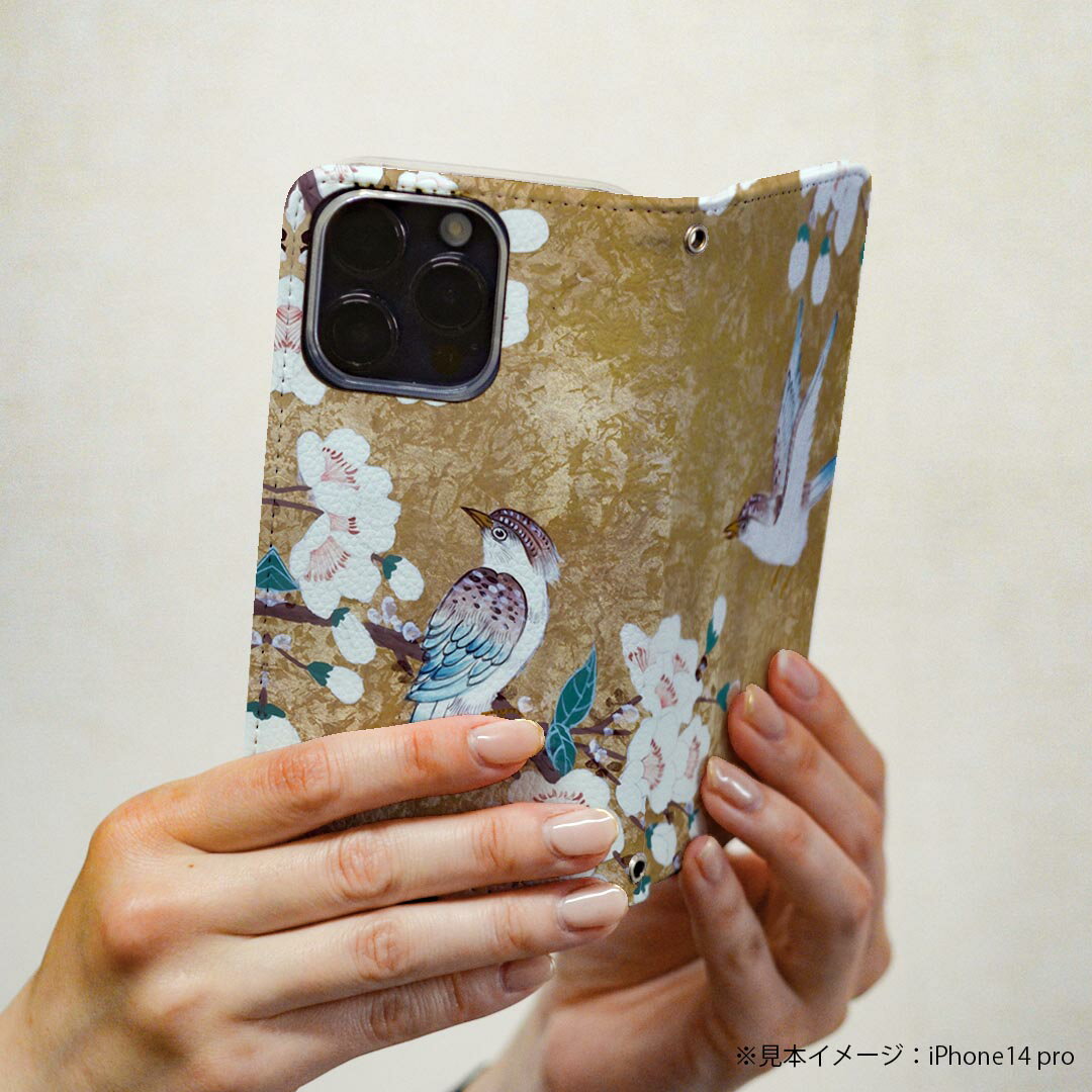 Google Pixel 9a ケース カバー 手帳型 マグネット式 ピタッと閉まる レザーケース pixel9a カード収納 ポケット igcase 004544 花　鳥　和風　和柄