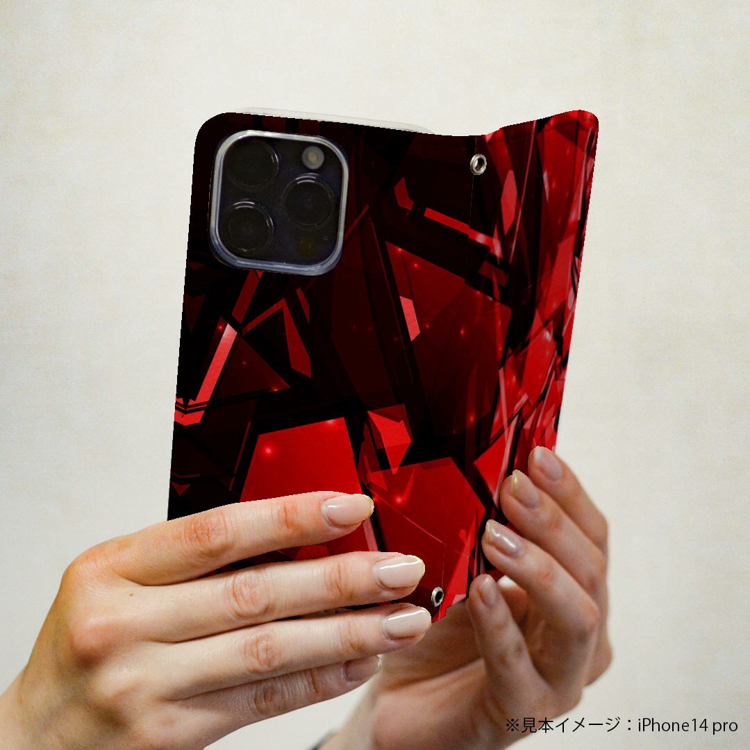 Pixel4 Google グーグル ピクセル4 pixel4 専用 ケース カバー 手帳型 マグネット式 ピタッと閉まる レザーケース カード収納 ポケット igcase 004590 模様　シンプル　赤