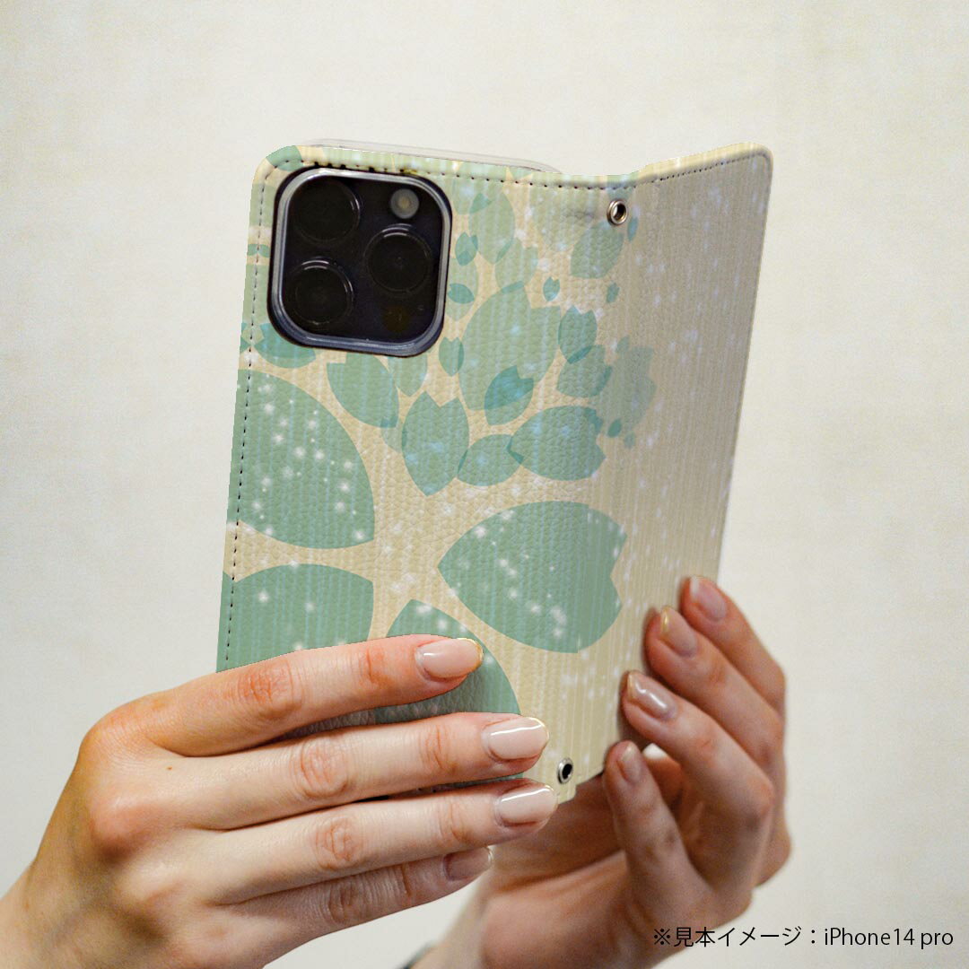 iPhone7 iphone 6/7/8 共通対応 アイフォーン 用 ケース カバー 手帳型 マグネット式 ピタッと閉まる igcase 004813 桜　イラスト