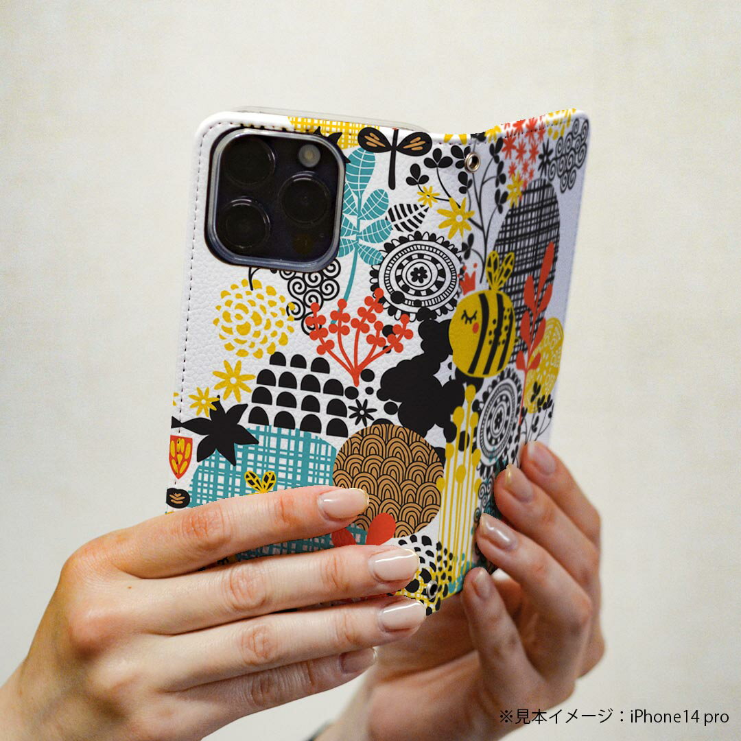 Xperia Ace SO-02L エクスペリア エース 専用 ケース カバー 手帳型 マグネット式 ピタッと閉まる レザーケース so02l カード収納 ポケット igcase 004865 蜂　キャラクター　イラスト