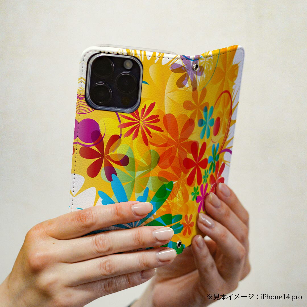 Google pixel 6 用 ケース 2021 モデル 専用 ケース カバー 手帳型 マグネット式 ピタッと閉まる レザーケース カード収納 ポケット igcase 004984 花　　イラスト