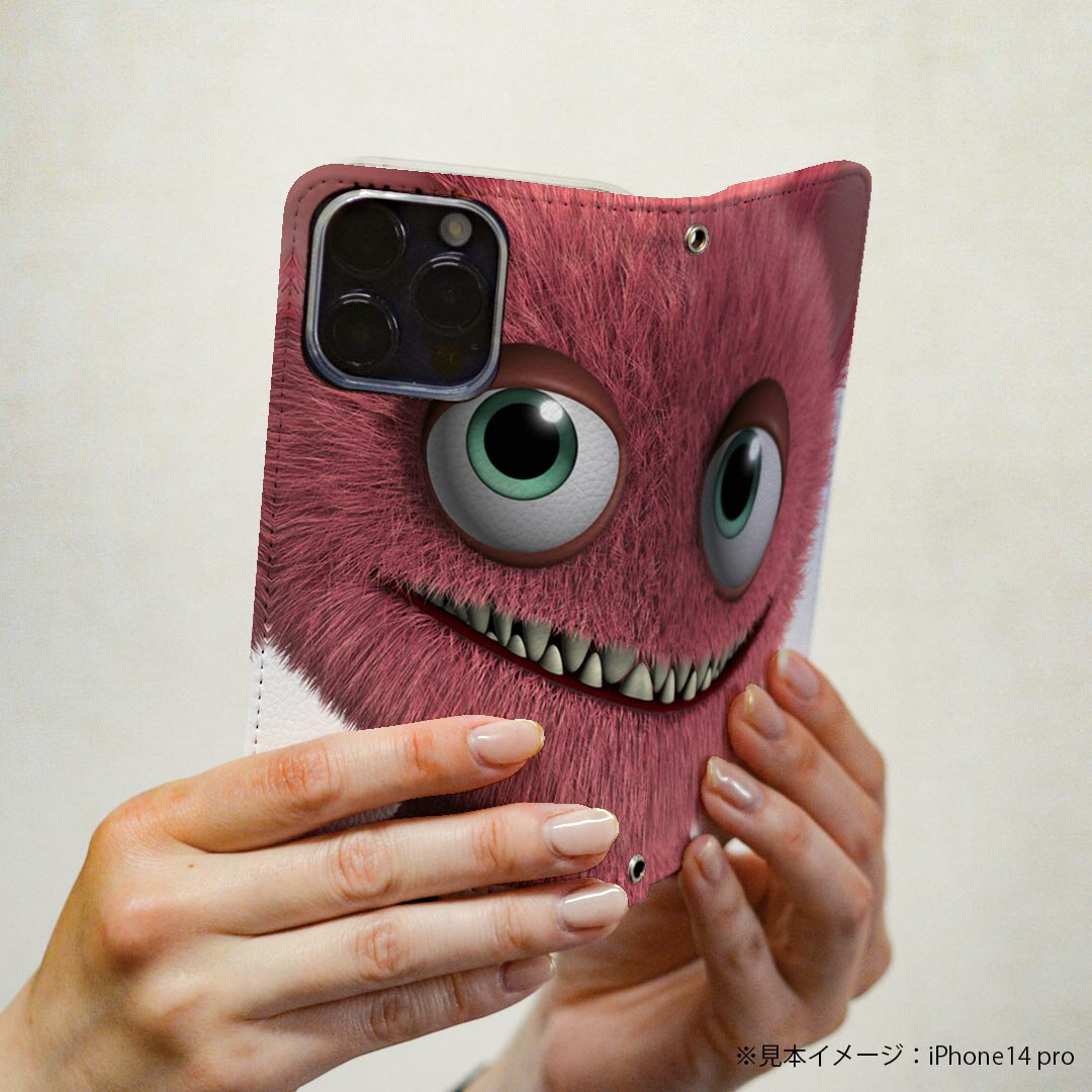 Google Pixel 9 Pro XL 専用 ケース カバー 手帳型 マグネット式 ピタッと閉まる レザーケース pixel9proxl カード収納 ポケット igcase 005189 モンスター　赤　キャラクター