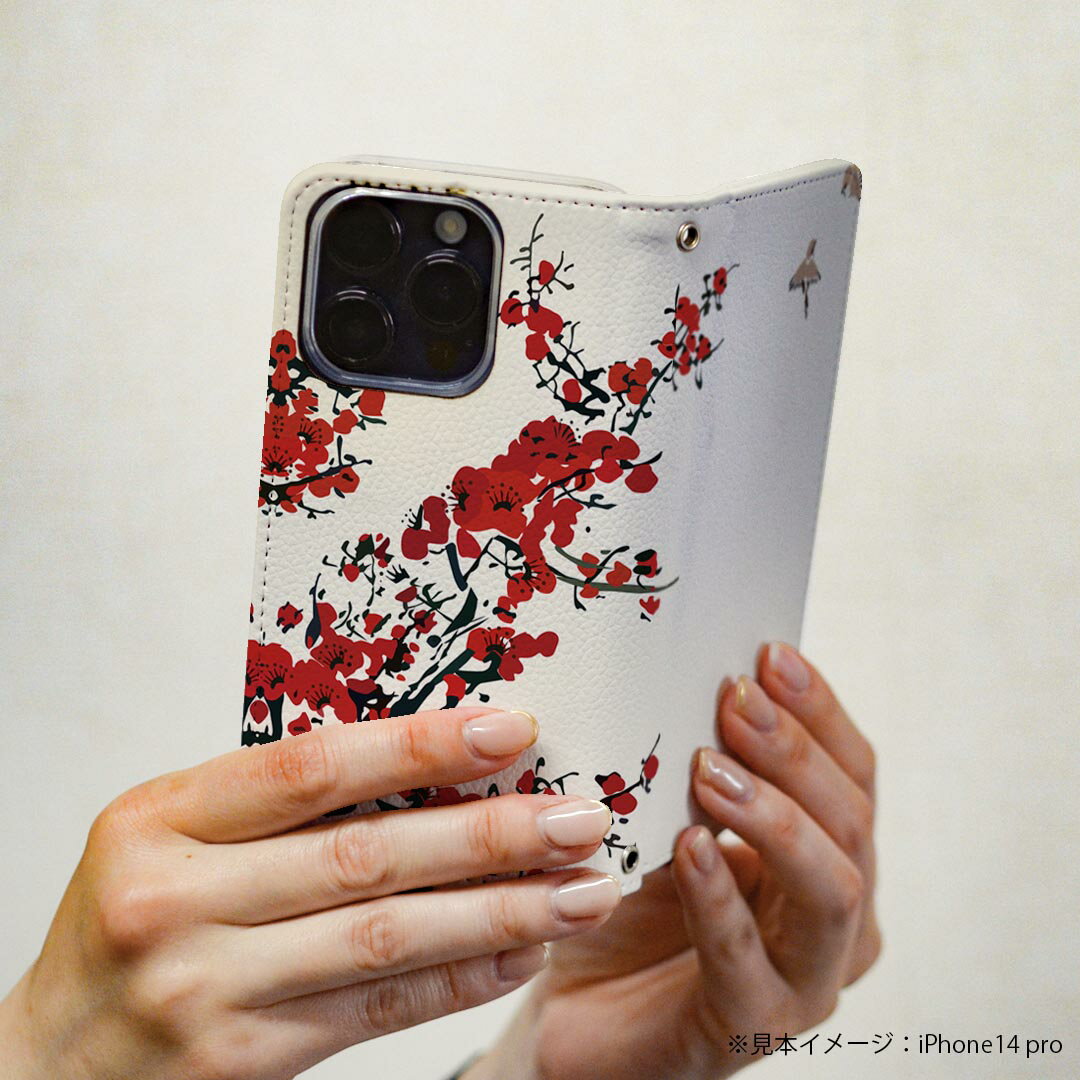 iPhone XS Max iPhone 10S Max アイフォーン 専用 ケース カバー 手帳型 マグネット式 ピタッと閉まる レザーケース iphonexsmax カード収納 ポケット igcase 005383 和風　和柄　花　鳥