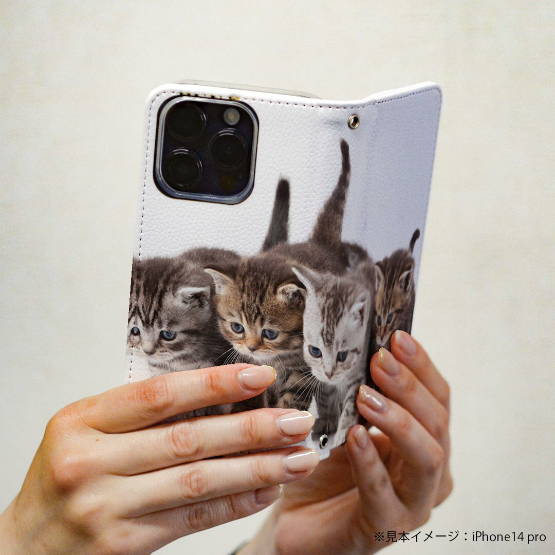 Xperia XZ SOV34 エクスペリア XZ 専用 ケース カバー 手帳型 マグネット式 ピタッと閉まる レザーケース カード収納 ポケット igcase 005928 アニマル 写真　動物　猫　ねこ