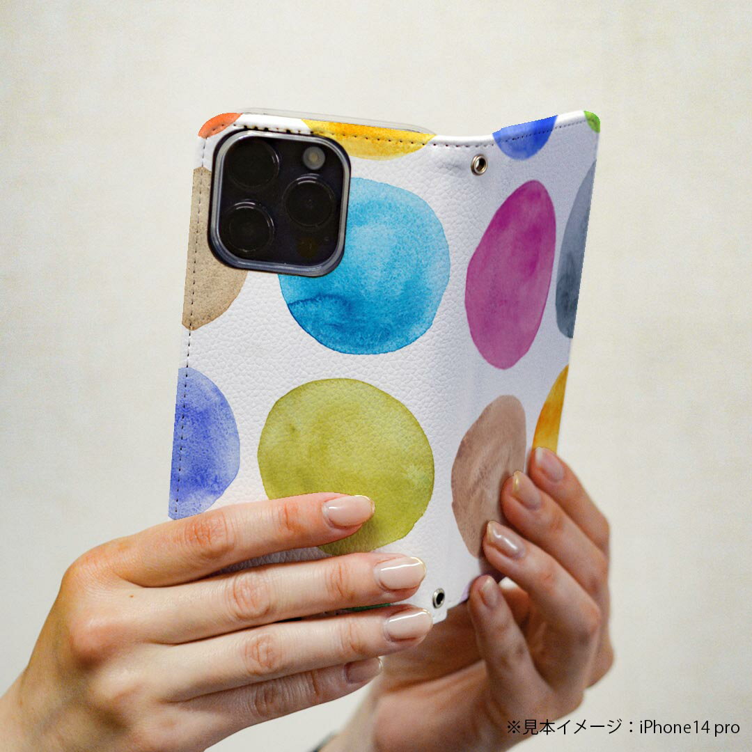 Google Pixel 8a 用 手帳型 ケース カバー ピクセル8a pixel8a 対応 ケース カバー 手帳型 マグネット式 ピタッと閉まる レザーケース カード収納 ポケット igcase 005940 カラフル　水彩