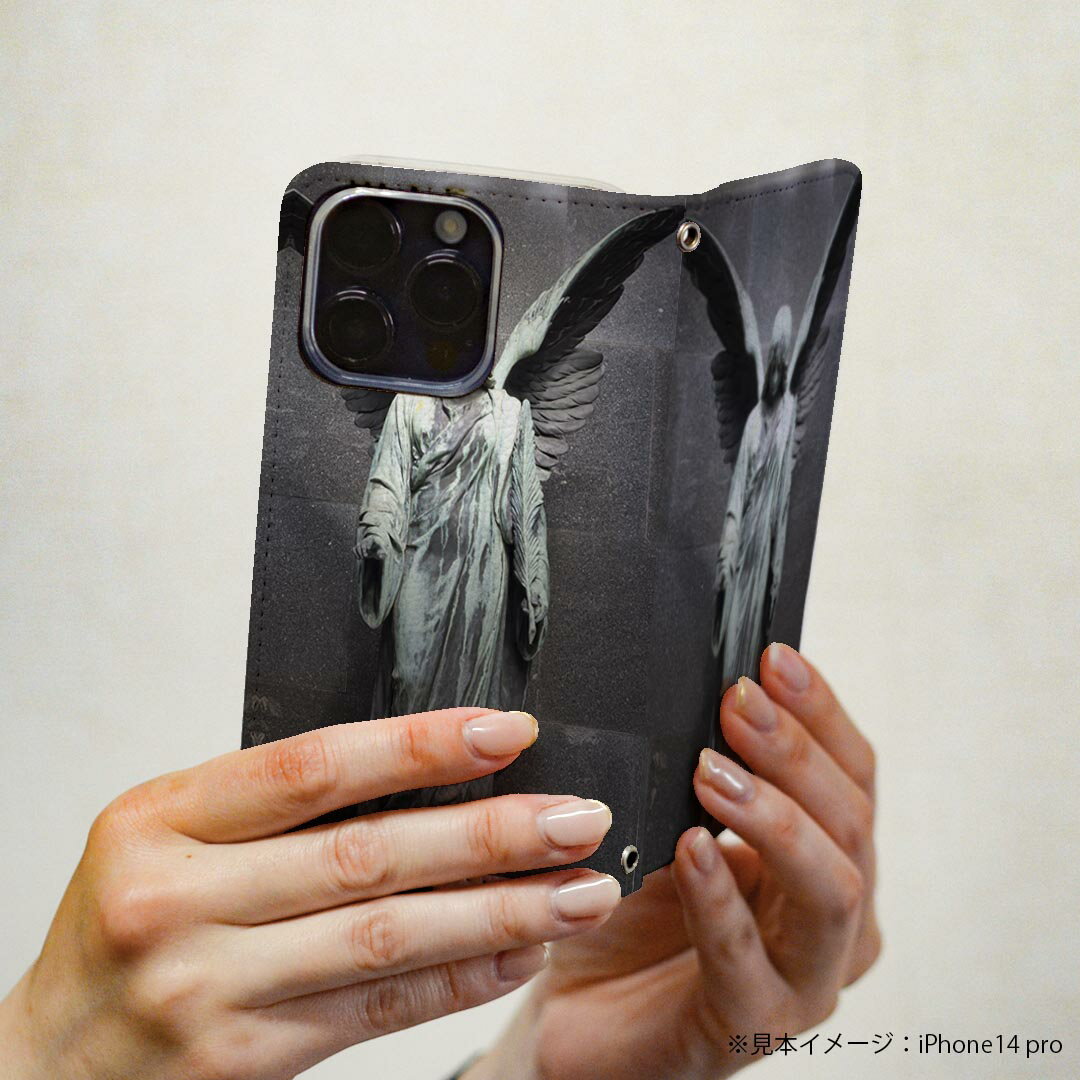 Galaxy A55 5G 用 手帳型ケース SC-53E / SCG27 共通対応 カバー 手帳型 マグネット式 ピタッと閉まる レザーケース sc53e カード収納 ポケット igcase 005960 写真　像　人物　羽