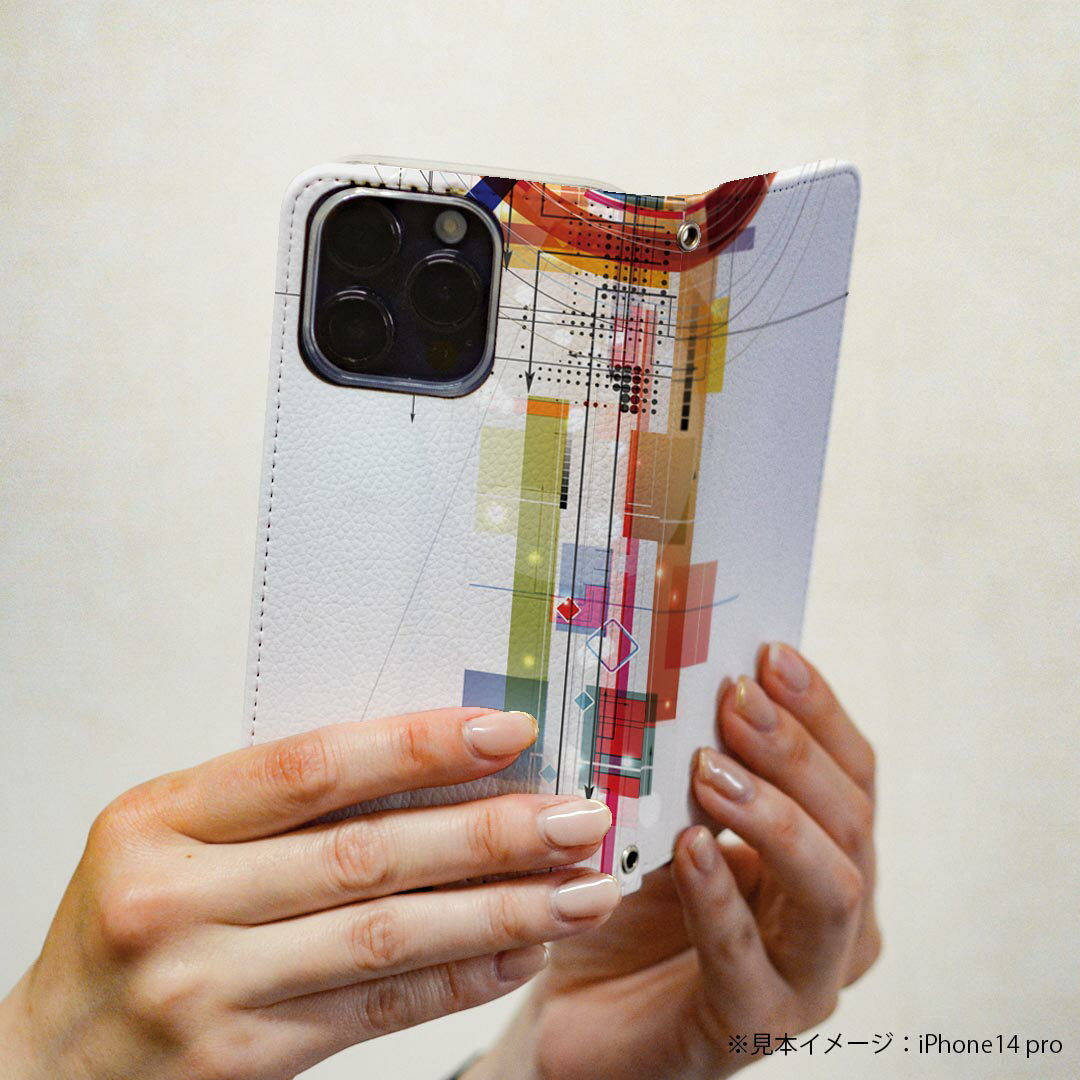 Google Pixel 8a 用 手帳型 ケース カバー ピクセル8a pixel8a 対応 ケース カバー 手帳型 マグネット式 ピタッと閉まる レザーケース カード収納 ポケット igcase 006057 カラフル　デジタル