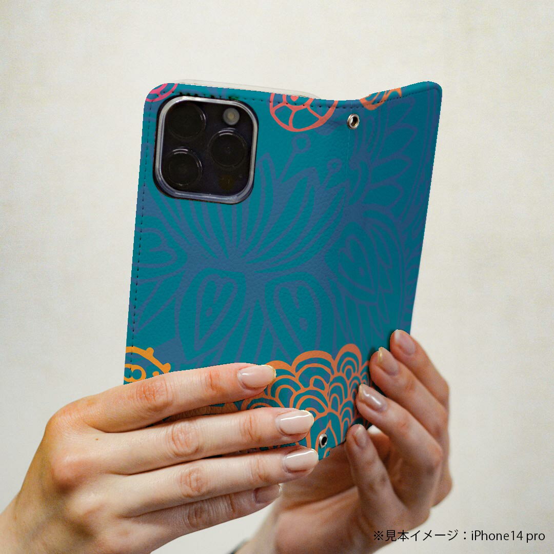 Xperia 10 VII 用 スマホカバー SO-52F / SOG16 / XQ-FE44 共通対応 ケース カバー 手帳型 マグネット式 ピタッと閉まる レザーケース カード収納 ポケット 006172 花　　模様