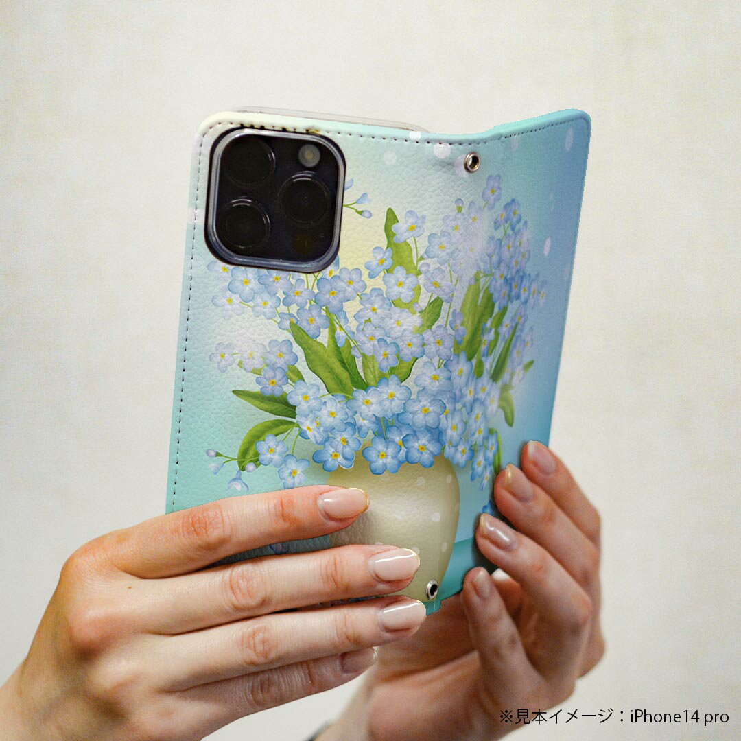 AQUOS Sense4 用 スマホカバー SH-41A / SH-RM15 / SH-M15 / A003SH 共通対応 カバー 手帳型 マグネット式 ピタッと閉まる レザーケース カード収納 ポケット 006559 花