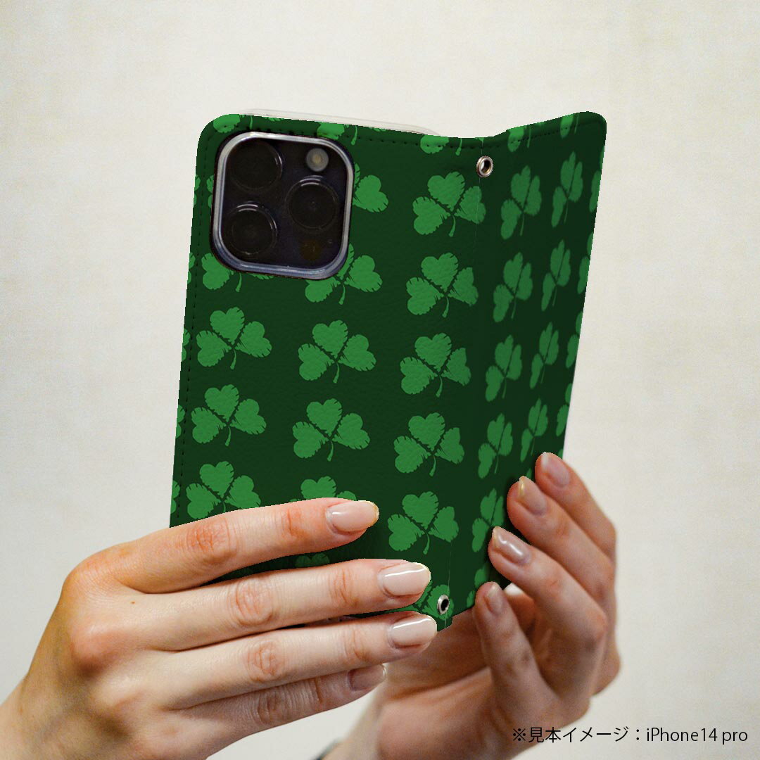 iPhoneXS iPhone 10S アイフォーン エックス テンエス iphonexs 専用 ケース カバー 手帳型 マグネット式 ピタッと閉まる レザーケース sc02k カード収納 ポケット igcase 006626 クローバー　模様