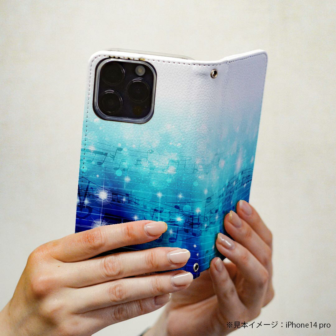 arrows Be4 Plus F-41B アローズ 専用 ケース カバー 手帳型 マグネット式 ピタッと閉まる レザーケース f41b カード収納 ポケット igcase 006856 音符　楽譜