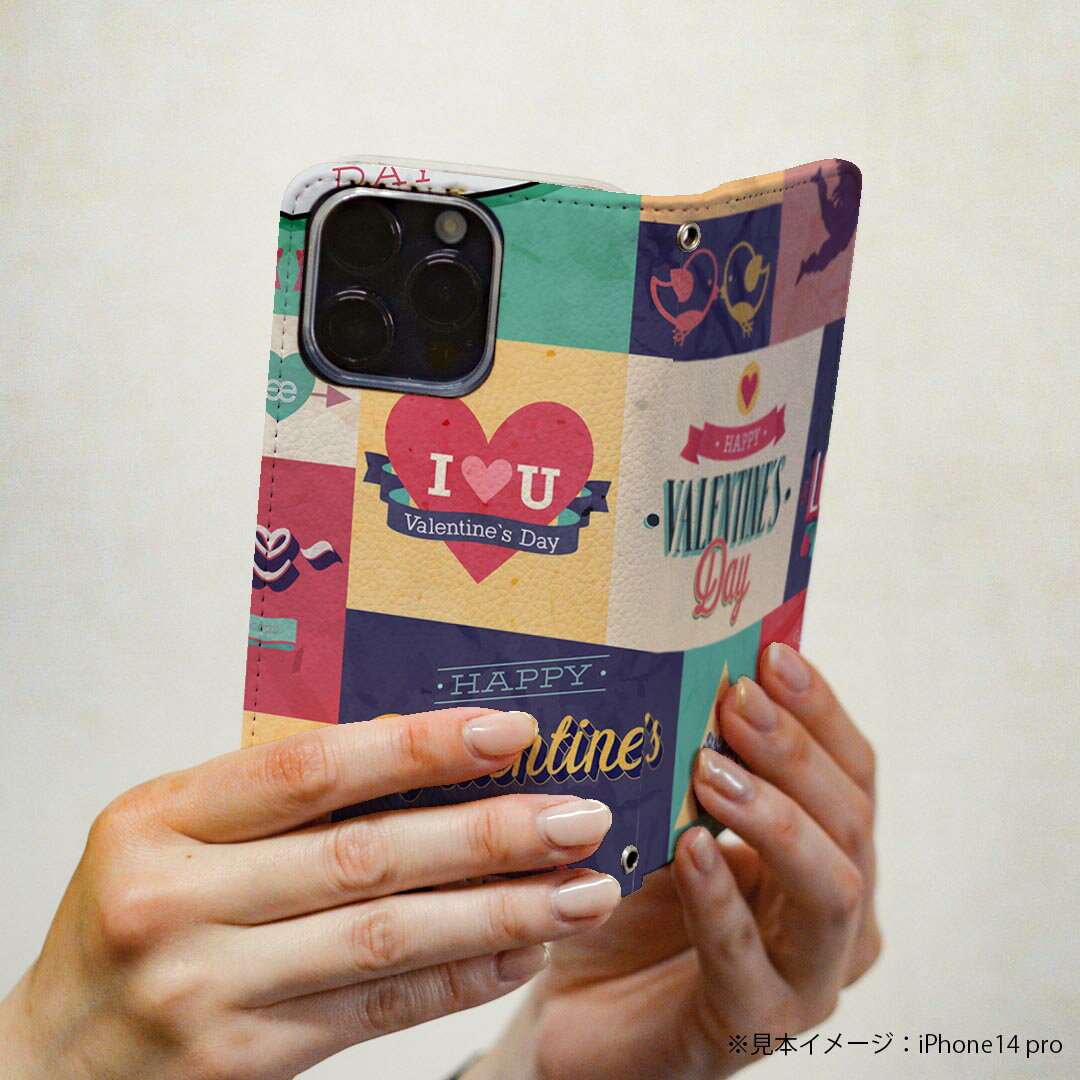 LGV33 Qua phone PX キュア フォン lgv33 専用 ケース カバー 手帳型 マグネット式 ピタッと閉まる レザーケース カード収納 ポケット igcase 007377 文字　英語　カラフル　レトロ