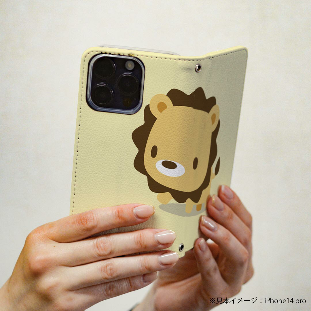 Google Pixel 9a ケース カバー 手帳型 マグネット式 ピタッと閉まる レザーケース pixel9a カード収納 ポケット igcase 007853 ライオン らいおん イラスト キャラクター