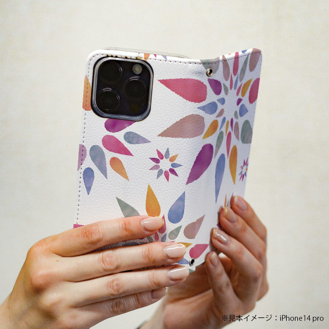 Google Pixel 9 Pro XL 専用 ケース カバー 手帳型 マグネット式 ピタッと閉まる レザーケース pixel9proxl カード収納 ポケット igcase 008280 カラフル　花