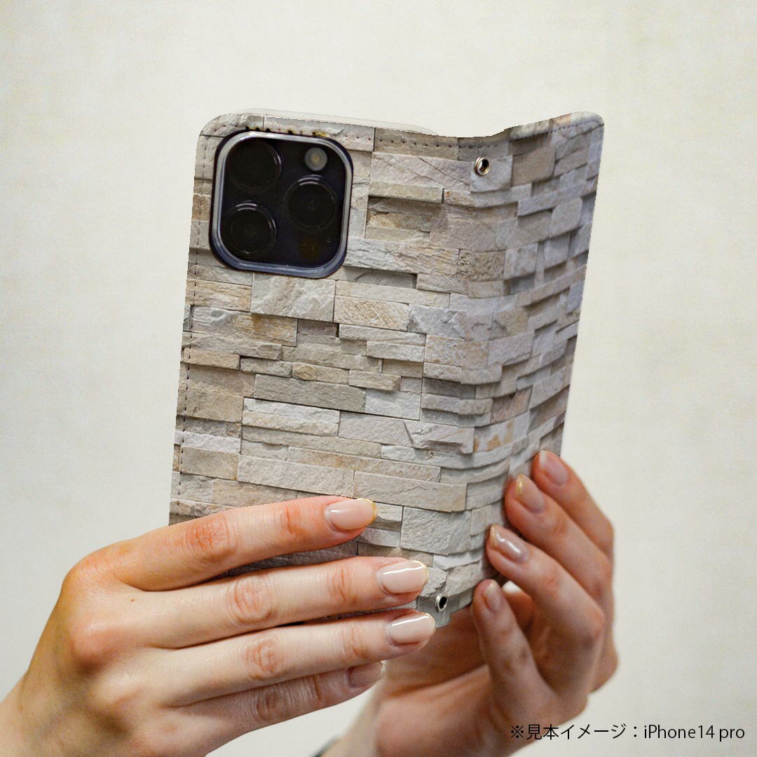 Google Pixel 8a 用 手帳型 ケース カバー ピクセル8a pixel8a 対応 ケース カバー 手帳型 マグネット式 ピタッと閉まる レザーケース カード収納 ポケット igcase 008338 レンガ　写真　石