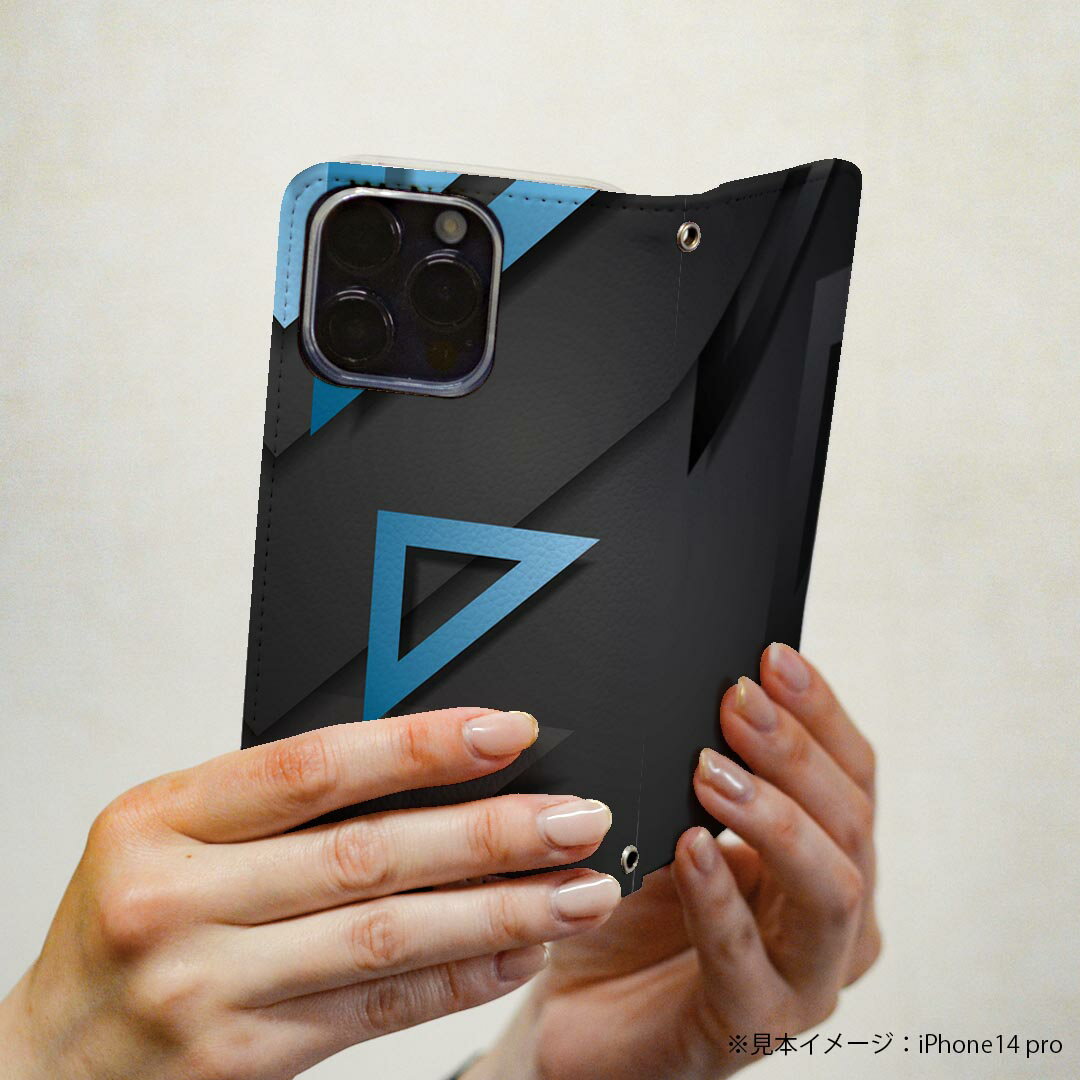 nubia S 5G A403ZT ケース カバー 手帳型 マグネット式 ピタッと閉まる レザーケース a403zt ワイモバイル カード収納 ポケット igcase 008710 黒　ブラック　ブルー　青　模様