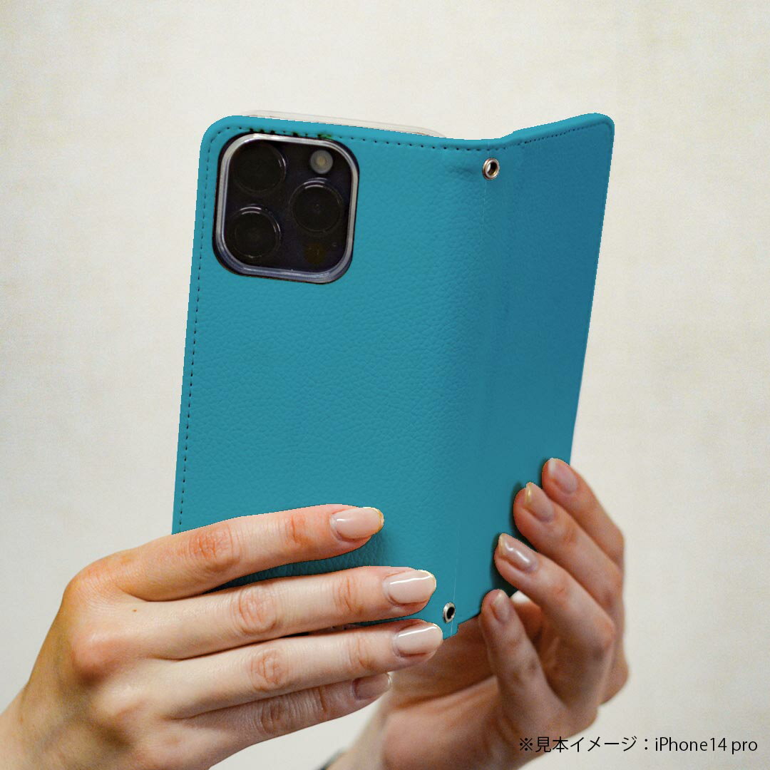 Galaxy S23 SC-51D SCG19 専用 ケース カバー 手帳型 マグネット式 ピタッと閉まる レザーケース sc51d カード収納 ポケット igcase 008978 シンプル　無地　青