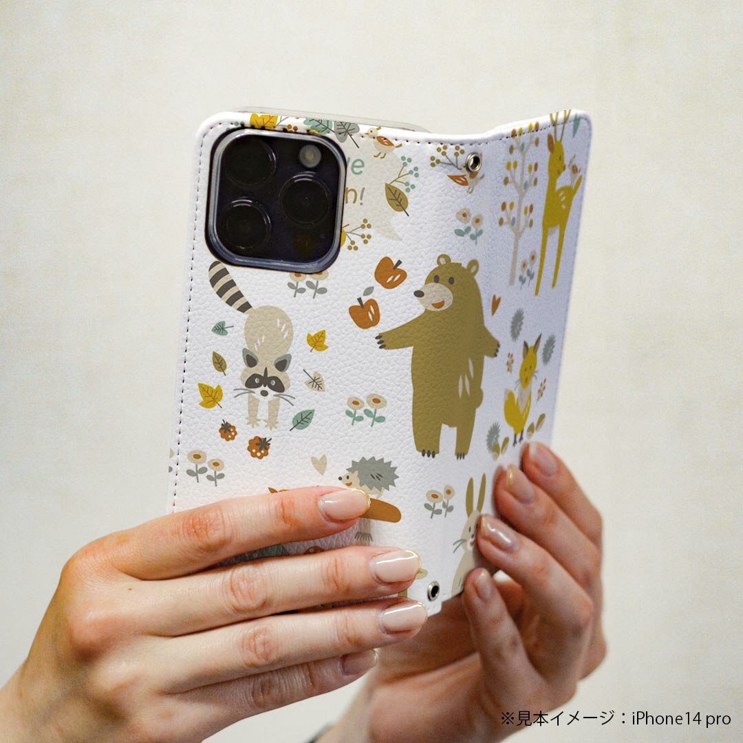 arrows We2 Plus F-51E 専用 ケース カバー 手帳型 マグネット式 ピタッと閉まる レザーケース f51e カード収納 ポケット igcase 009401 動物　キャラクター　植物