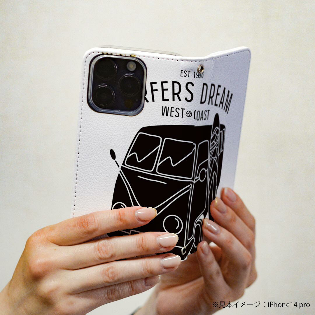 Xperia 10 VII 用 スマホカバー SO-52F / SOG16 / XQ-FE44 共通対応 ケース カバー 手帳型 マグネット式 ピタッと閉まる レザーケース カード収納 ポケット 009947 サーフィン　乗り物　英語