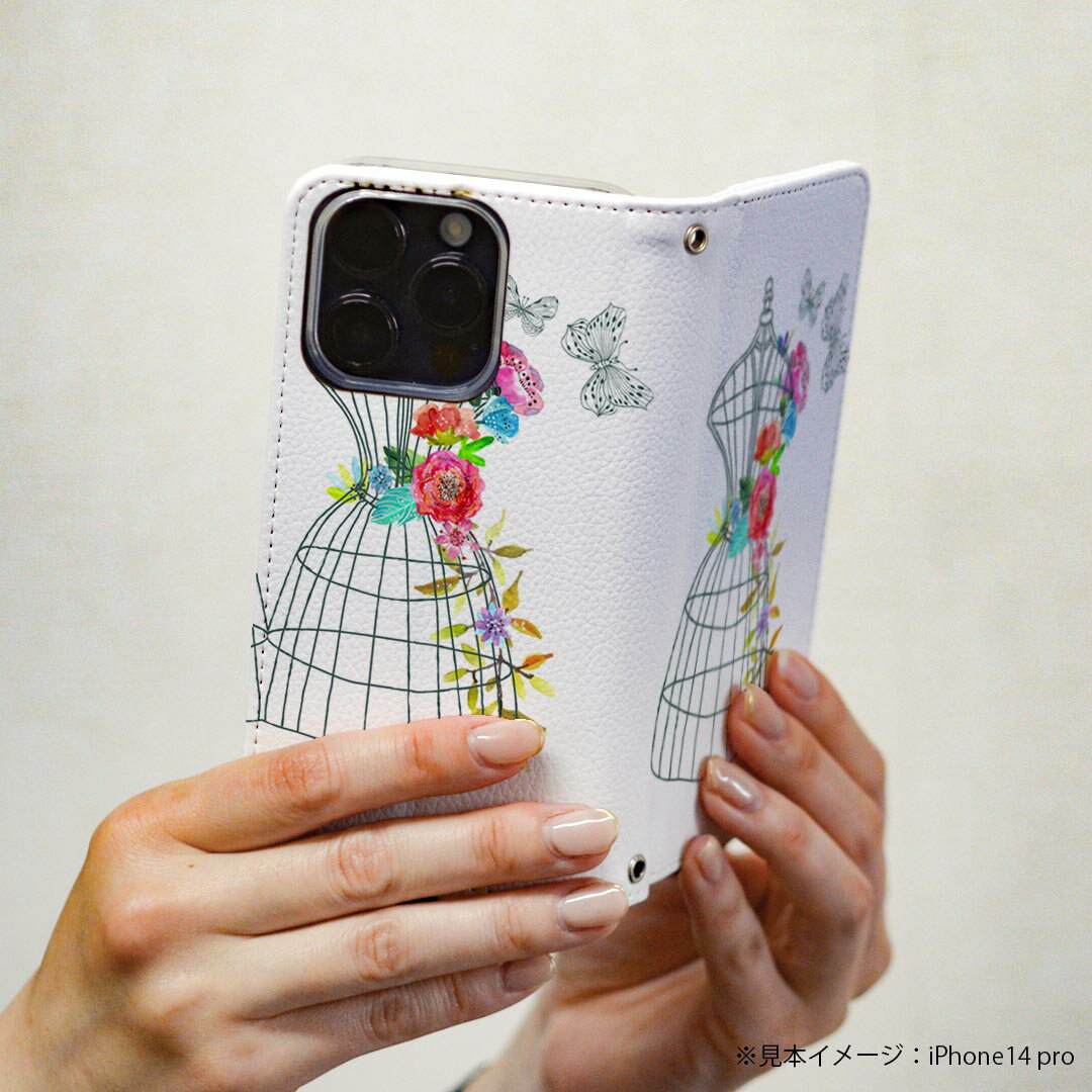 Galaxy A32 SCG08 専用 ケース カバー 手帳型 scg08 マグネット式 ピタッと閉まる レザーケース カード収納 ポケット igcase 010039 おしゃれ　蝶