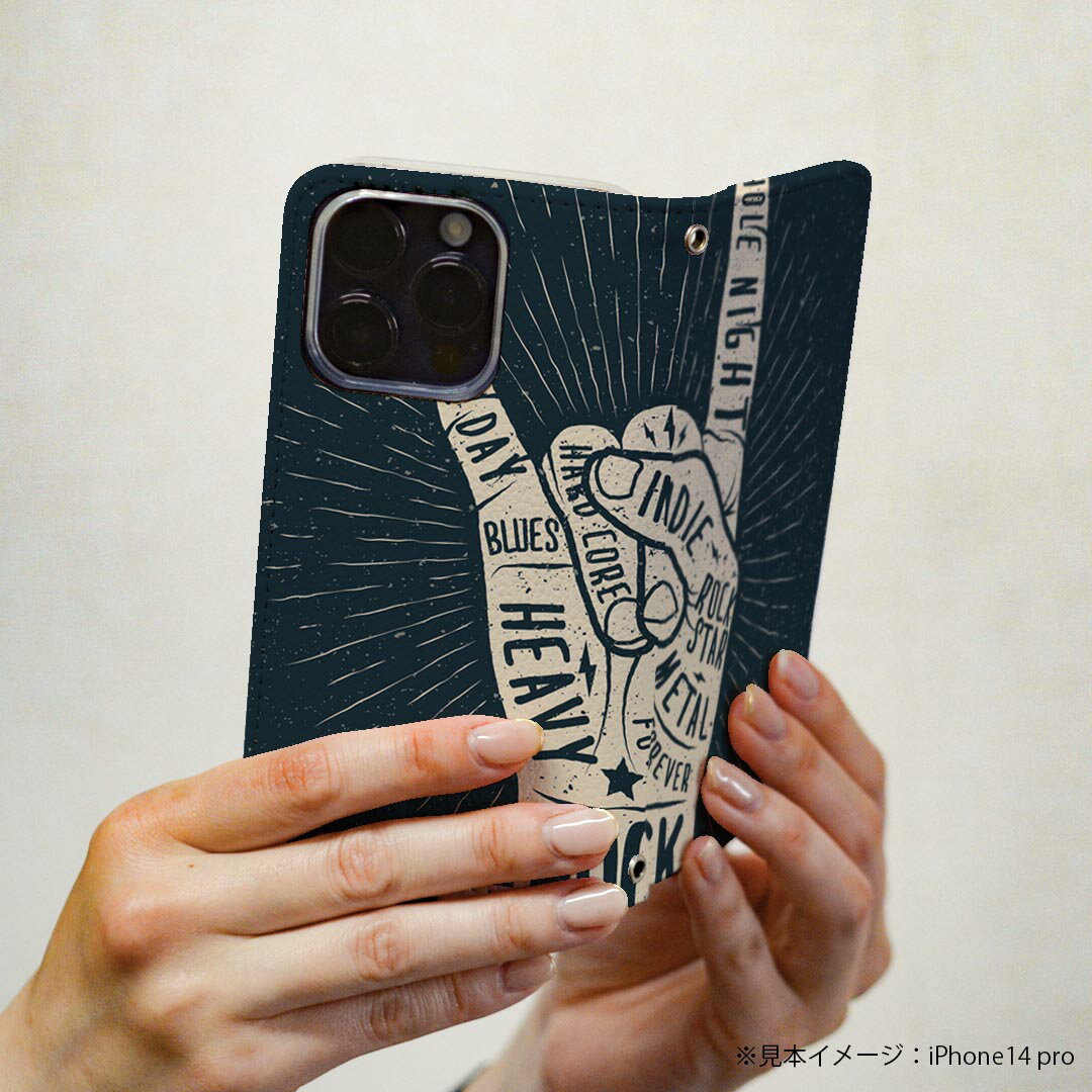 AQUOS wish4 用 ケース カバー 手帳型 SH-52E / A402SH 共通対応 マグネット式 ピタッと閉まる レザーケース sh52e カード収納 ポケット igcase 010416 英語　手　タトゥー