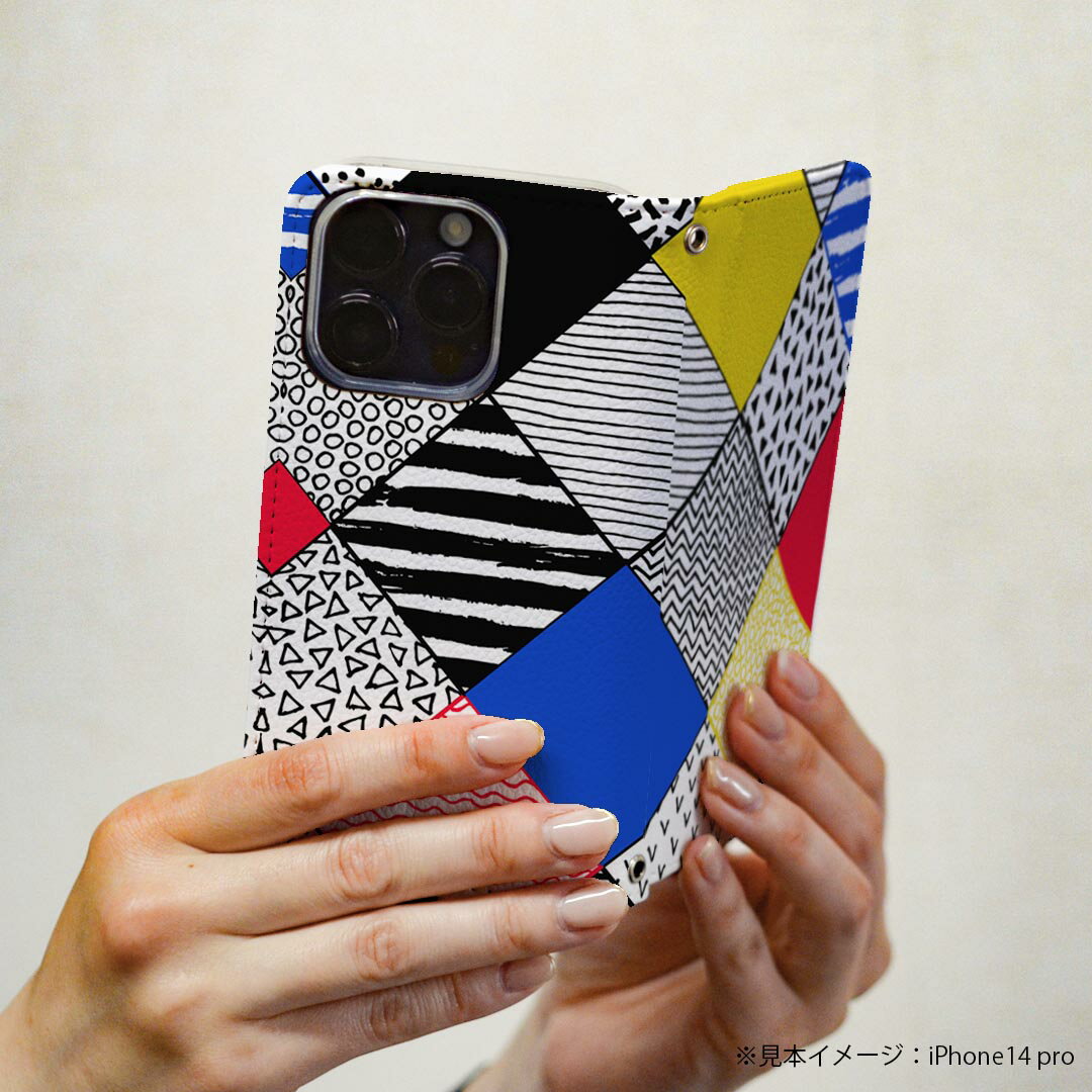 Google Pixel 9 Pro XL 専用 ケース カバー 手帳型 マグネット式 ピタッと閉まる レザーケース pixel9proxl カード収納 ポケット igcase 010471 模様　カラフル　派手