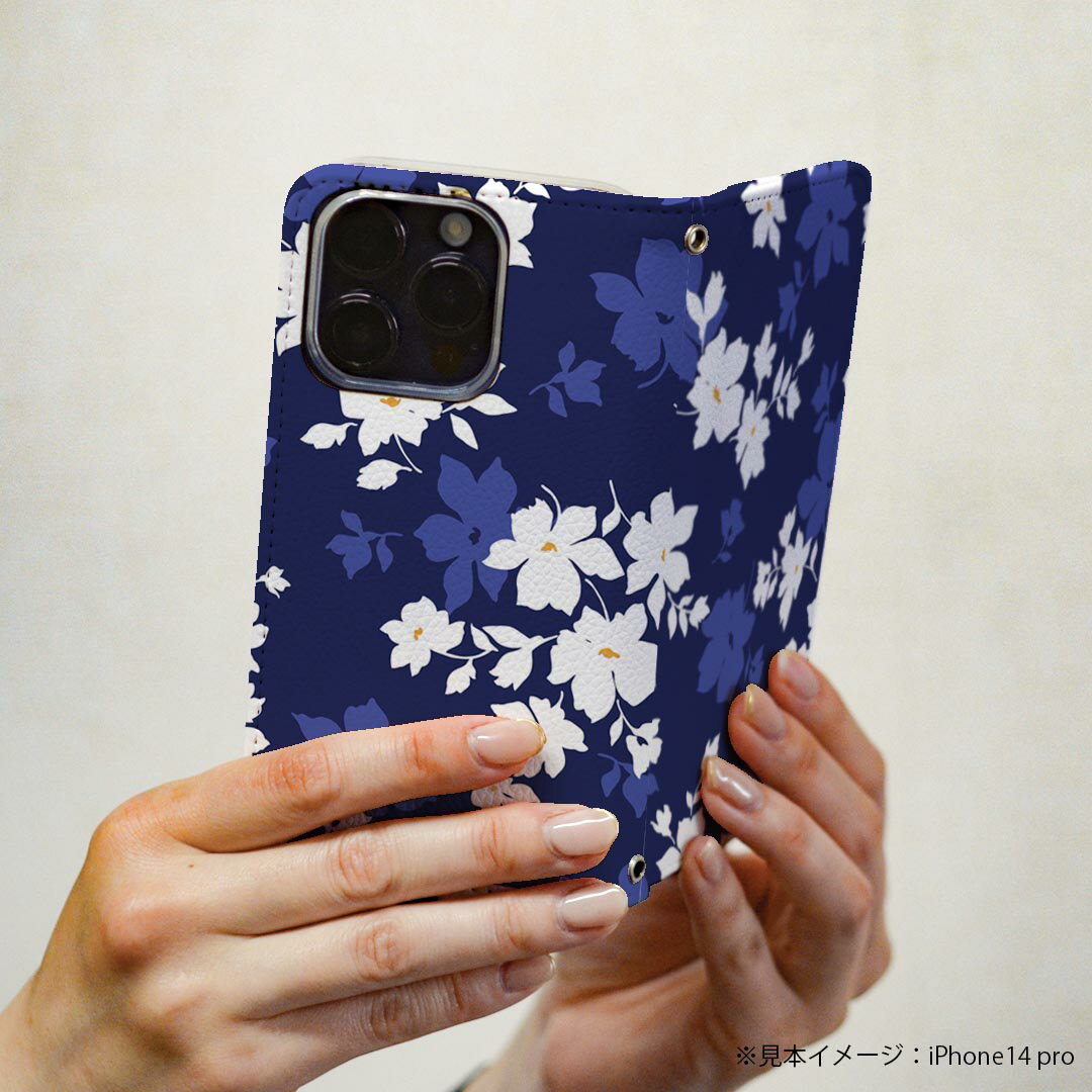 Galaxy A25 用 SC-53F / SCG33 共通対応 ケース カバー 手帳型 マグネット式 ピタッと閉まる レザーケース ギャラクシーa25 5G カード収納 ポケット igcase 010631 　花　紫