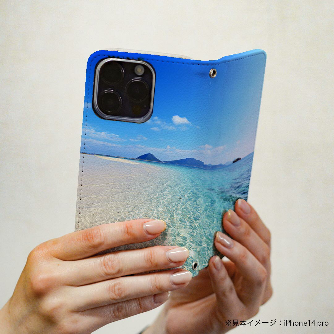 iPhone16 6.1インチ 専用 各キャリア iPhone 16 共通対応 ケース カバー 手帳型 マグネット式 ピタッと閉まる レザーケース iphone 16 カード収納 ポケット igcase 011362 海　ビーチ　夏