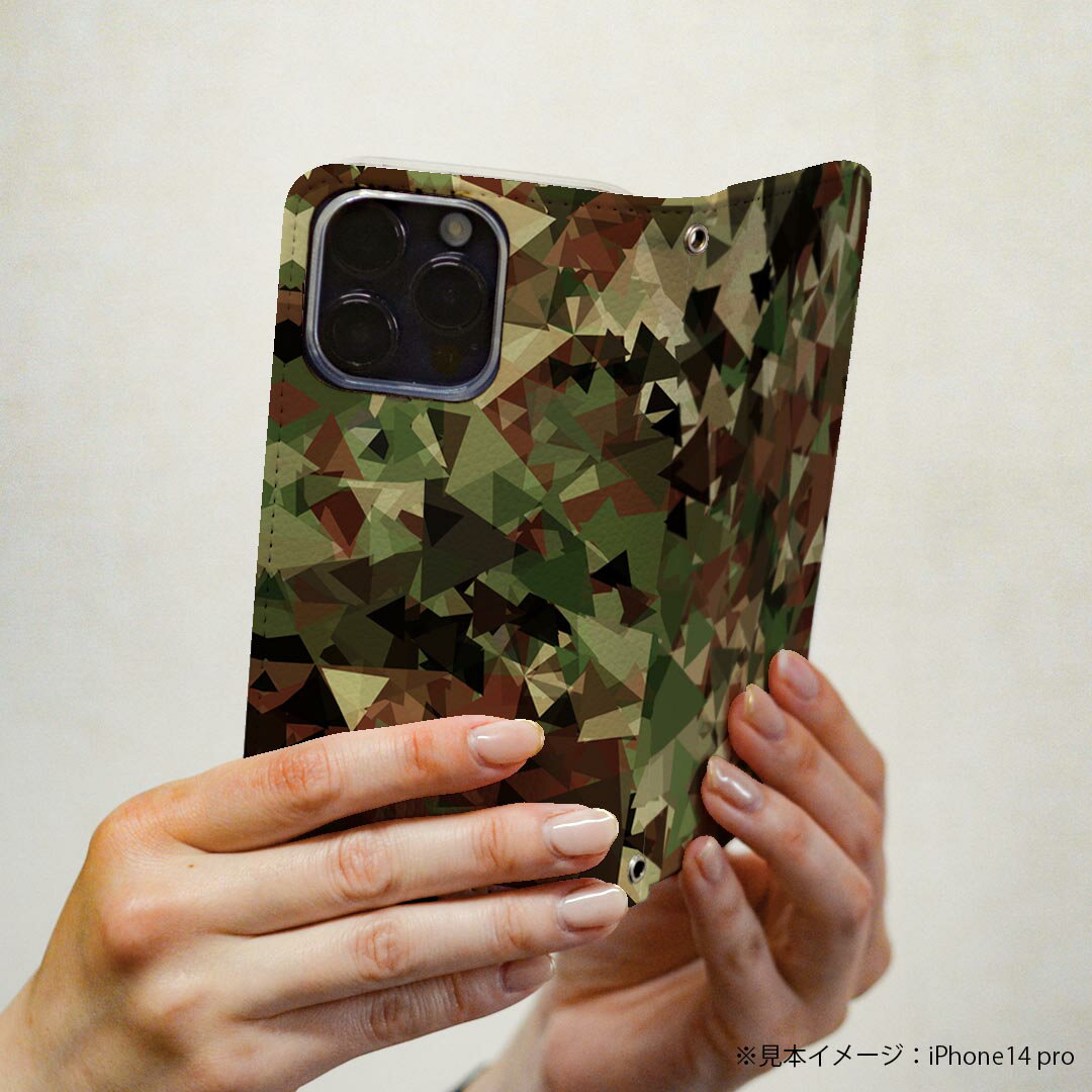 Galaxy S21+ 5G SCG10 ギャラクシー 専用 ケース カバー scg10 手帳型 マグネット式 ピタッと閉まる レザーケース カード収納 ポケット igcase 011506 迷彩　模様　カモフラ