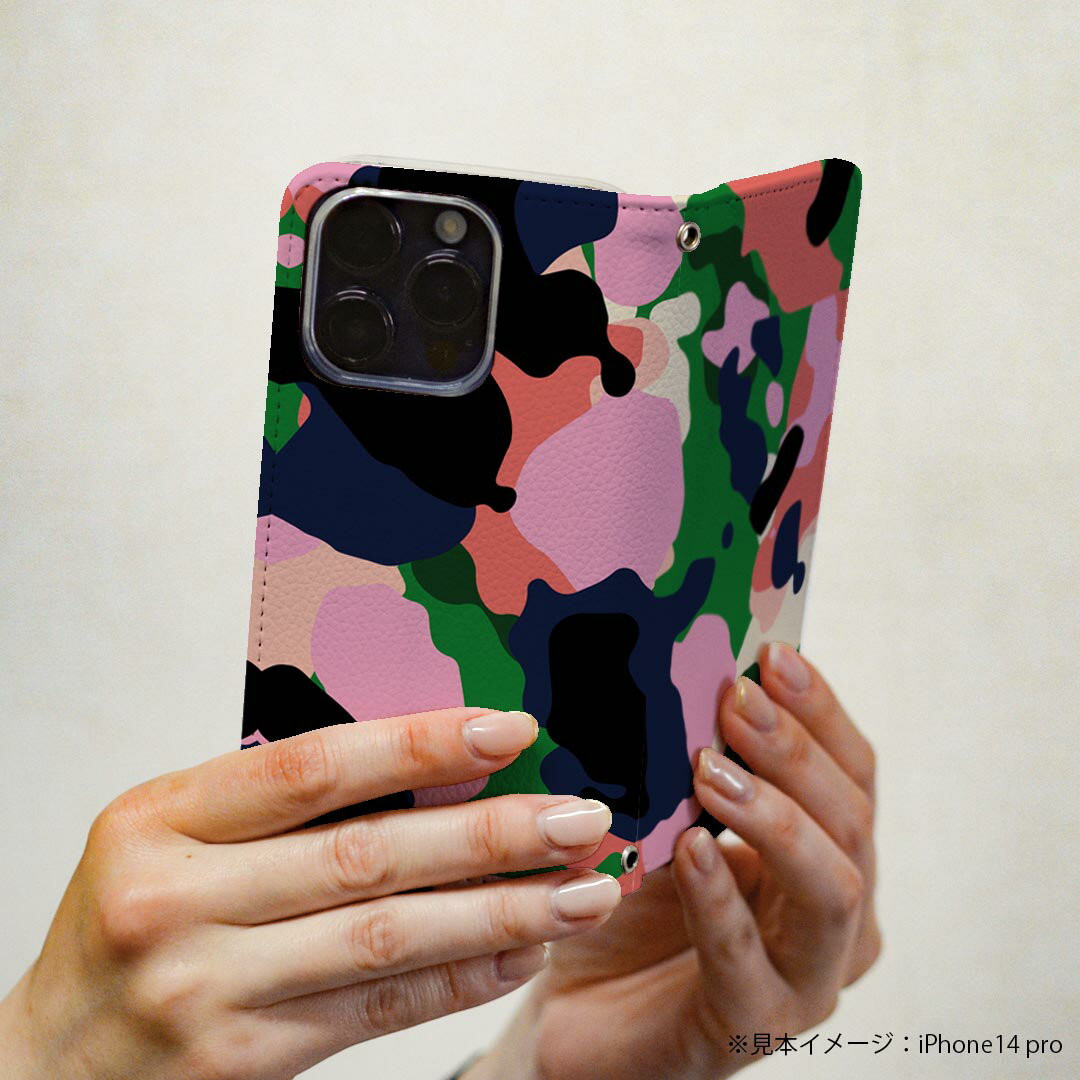 Xperia Z5 SO-01H エクスペリア ストラップ付き so01h 専用 ケース カバー 手帳型 マグネット式 ピタッと閉まる レザーケース カード収納 ポケット igcase 011572 迷彩　模様　カモフラ