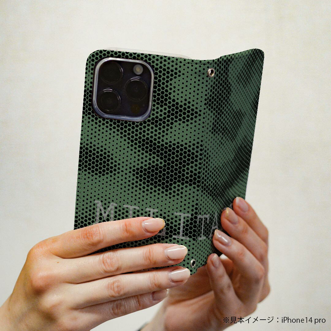 S25 Ultra 用 スマホカバー SC-52F / SCG32 共通対応 ケース カバー 手帳型 マグネット式 ピタッと閉まる レザーケース カード収納 ポケット 011599 迷彩　模様　カモフラ