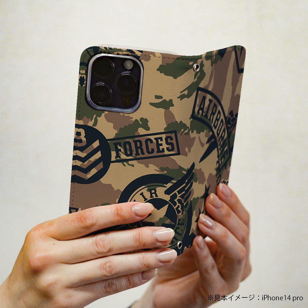 Google Pixel5 ケース 専用 ケース カバー 手帳型 マグネット式 ピタッと閉まる レザーケース pixel 5 カード収納 ポケット igcase 011605 アーミー　迷彩　カモフラ