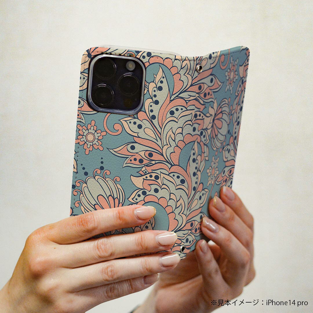 arrows Be4 F-41A 用 スマホカバー f41a アローズビー4 ケース カバー 手帳型 マグネット式 ピタッと閉まる レザーケース カード収納 ポケット 011948 植物　花　レトロ