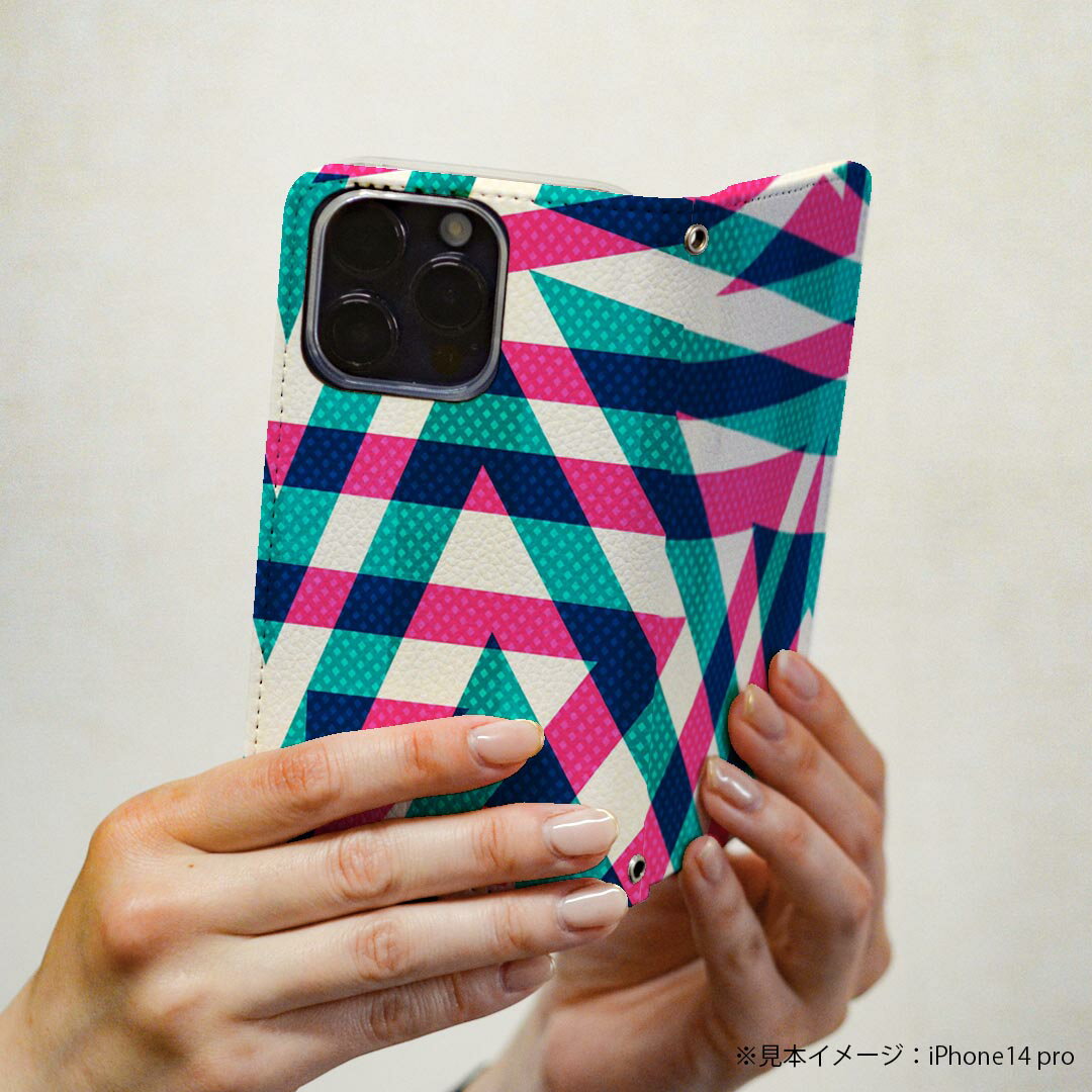 Galaxy S21 5G SC-51B ギャラクシー 専用 ケース カバー 手帳型 マグネット式 ピタッと閉まる レザーケース sc51b カード収納 ポケット igcase 012347 青　ピンク　三角