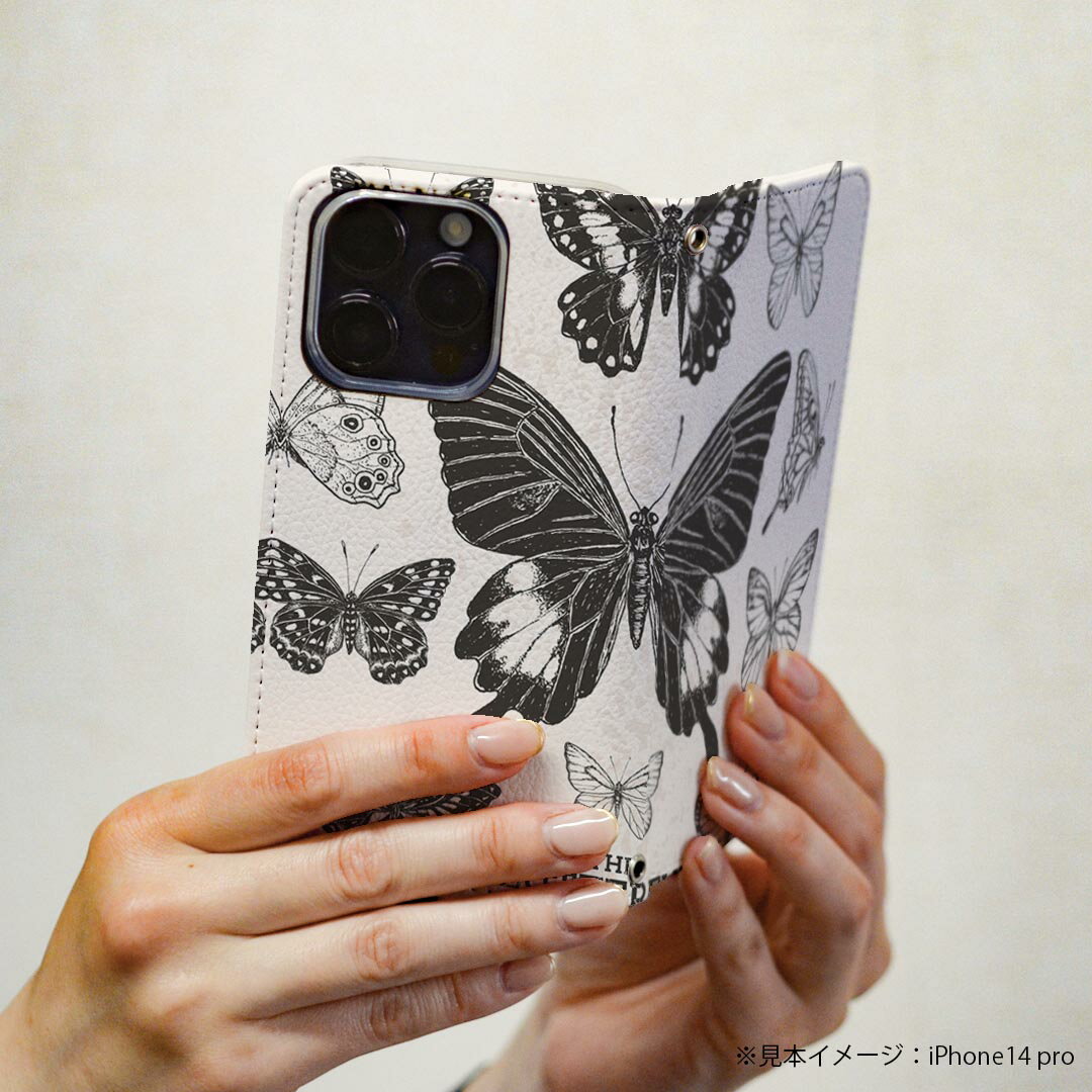 Xperia 10 II SOV43 エクスペリア テン マークツー Xperia10 専用 ケース カバー 手帳型 マグネット式 ピタッと閉まる レザーケース カード収納 ポケット igcase 012500 蝶　セピア　英字