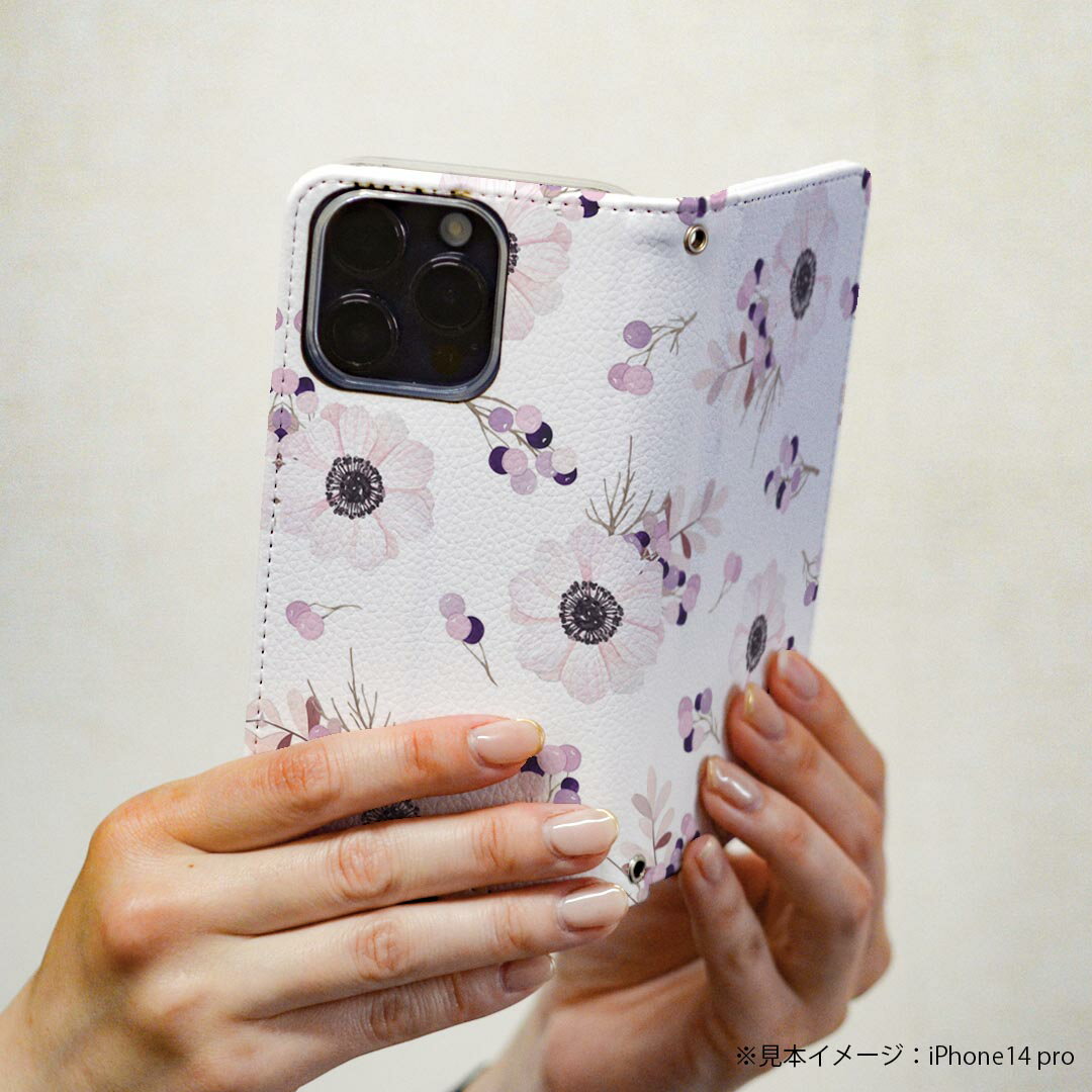 Xperia 10 V SO-52D / SOG11 / A302SO / XQ-DC44 エクスペリア 専用 ケース カバー 手帳型 マグネット式 ピタッと閉まる レザーケース so52d カード収納 ポケット igcase 012585 花　花柄　かわいい