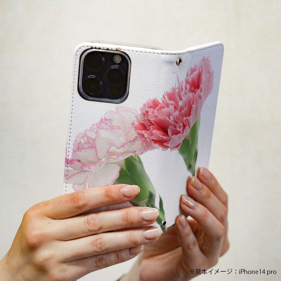 Xperia 5 SOV41 エクスぺリア ファイブ xperia5 専用 ケース カバー 手帳型 マグネット式 ピタッと閉まる レザーケース sov41 カード収納 ポケット igcase 012938 母の日　カーネーション　花